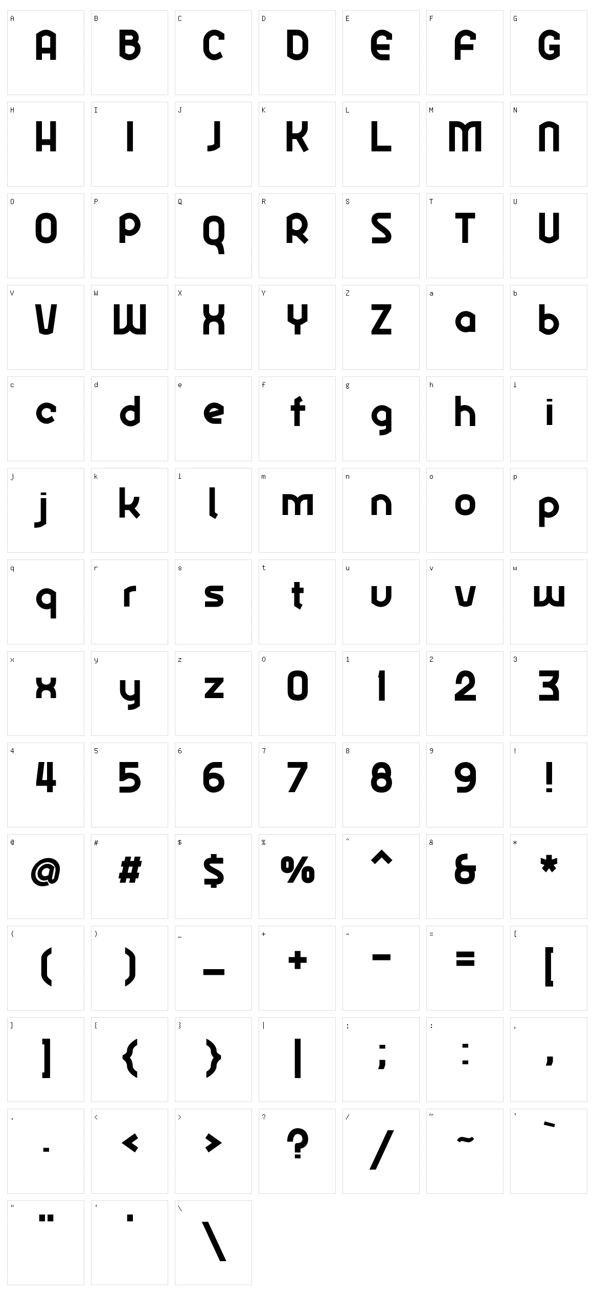 Ekela Character Set