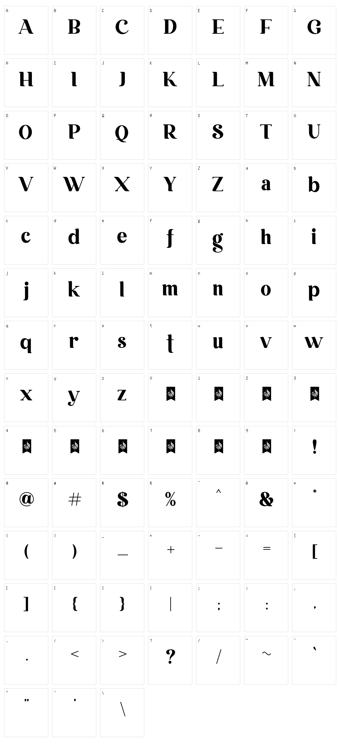 Embryotic Character Set