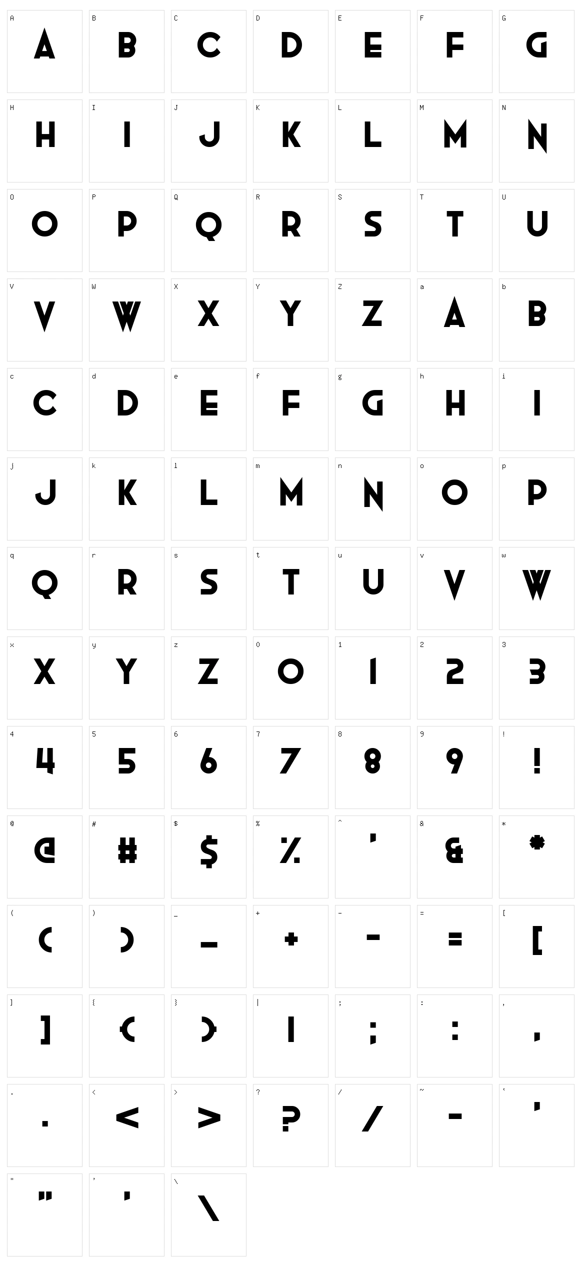 Emerald Grey Character Set