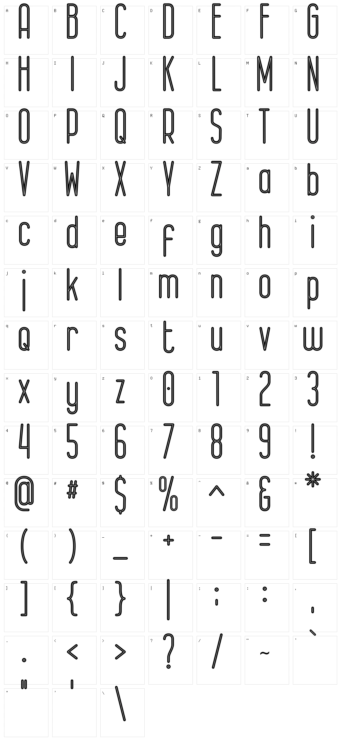 Epicentrum Character Set