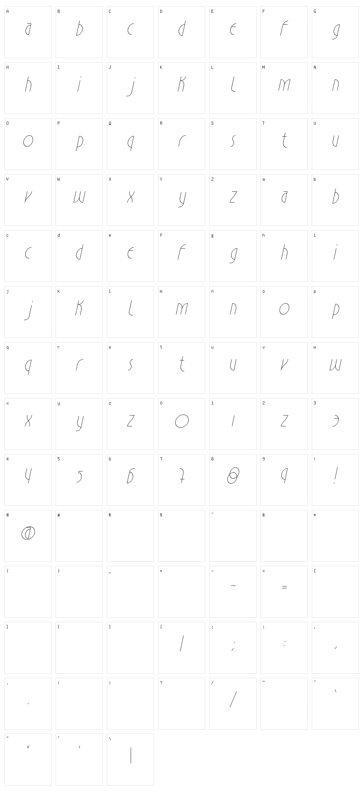 Estilistica Character Set