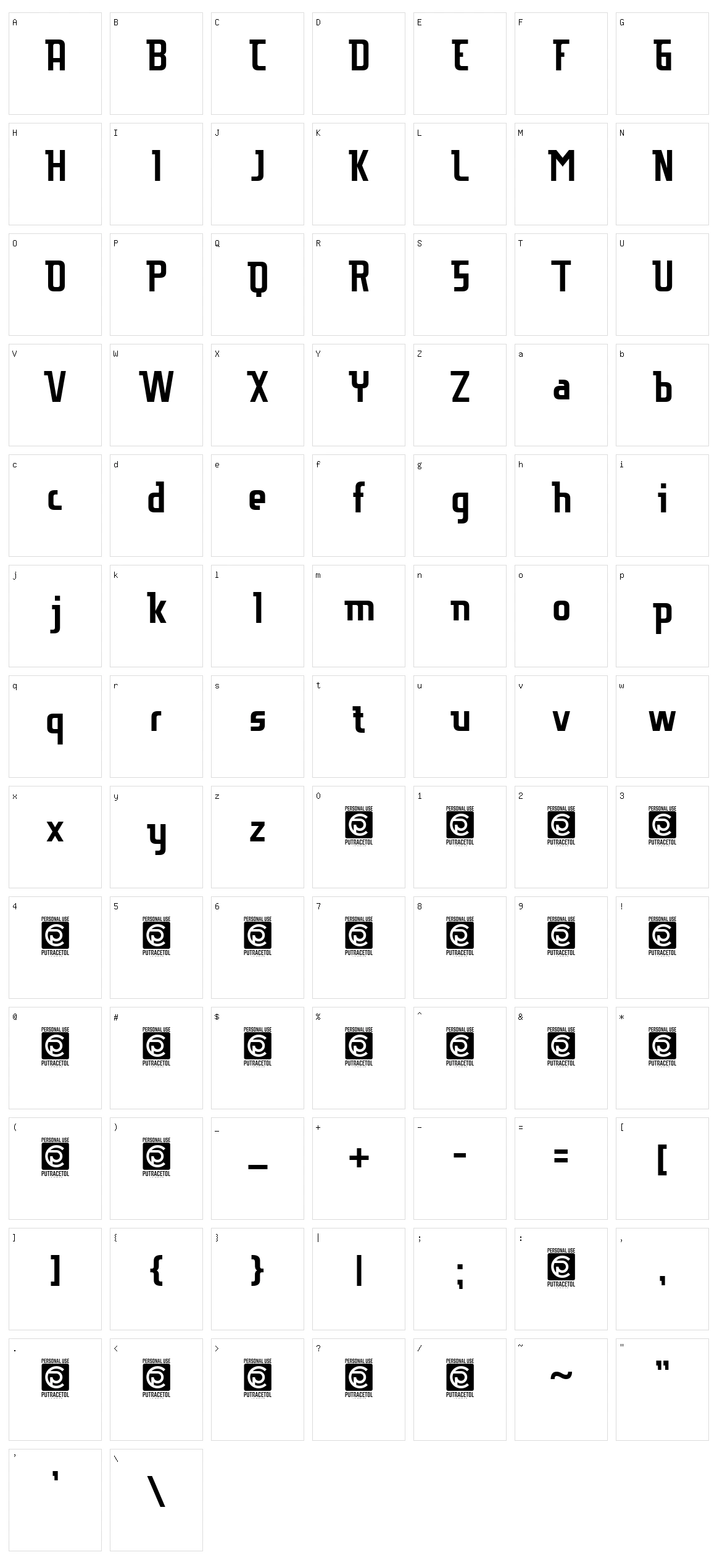 Eurolite Character Set