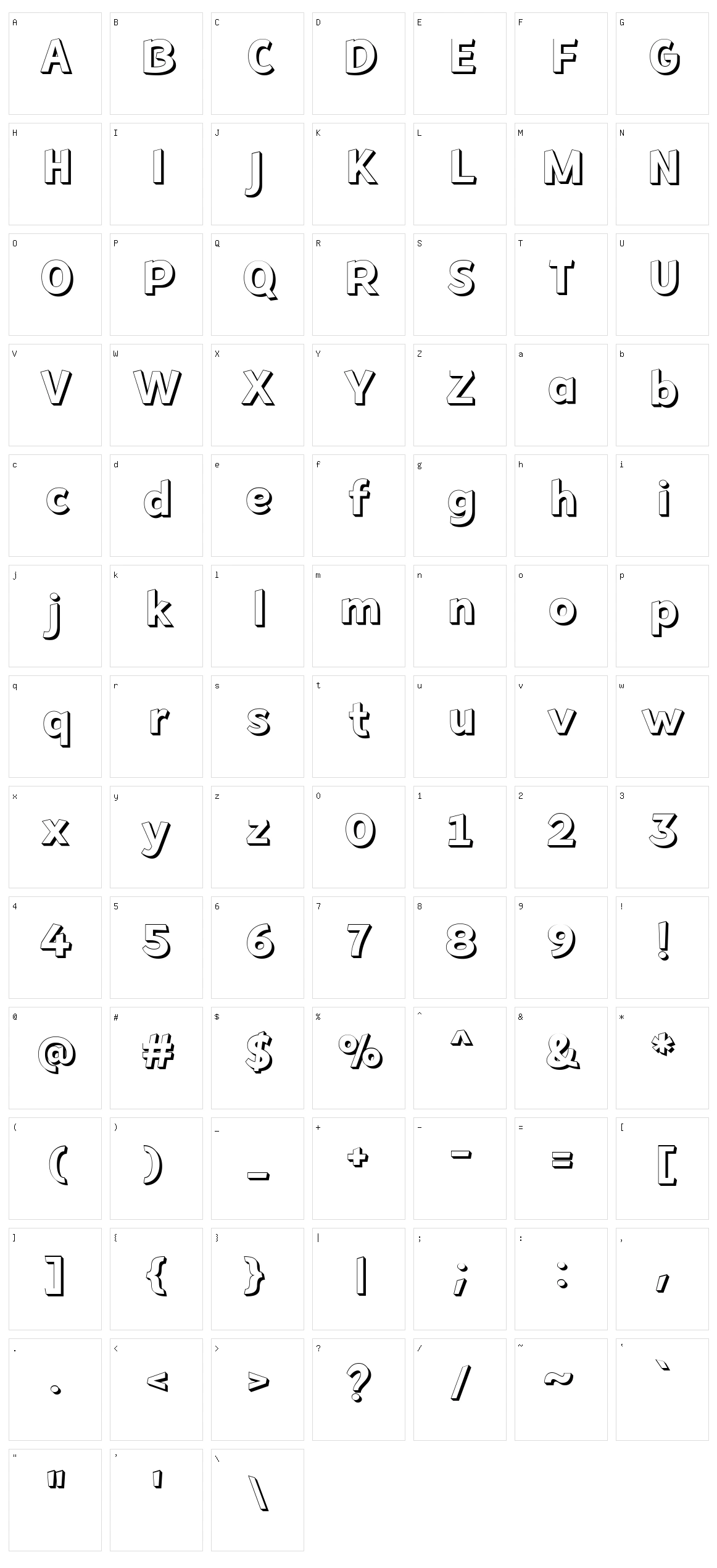 Eyvindur Character Set