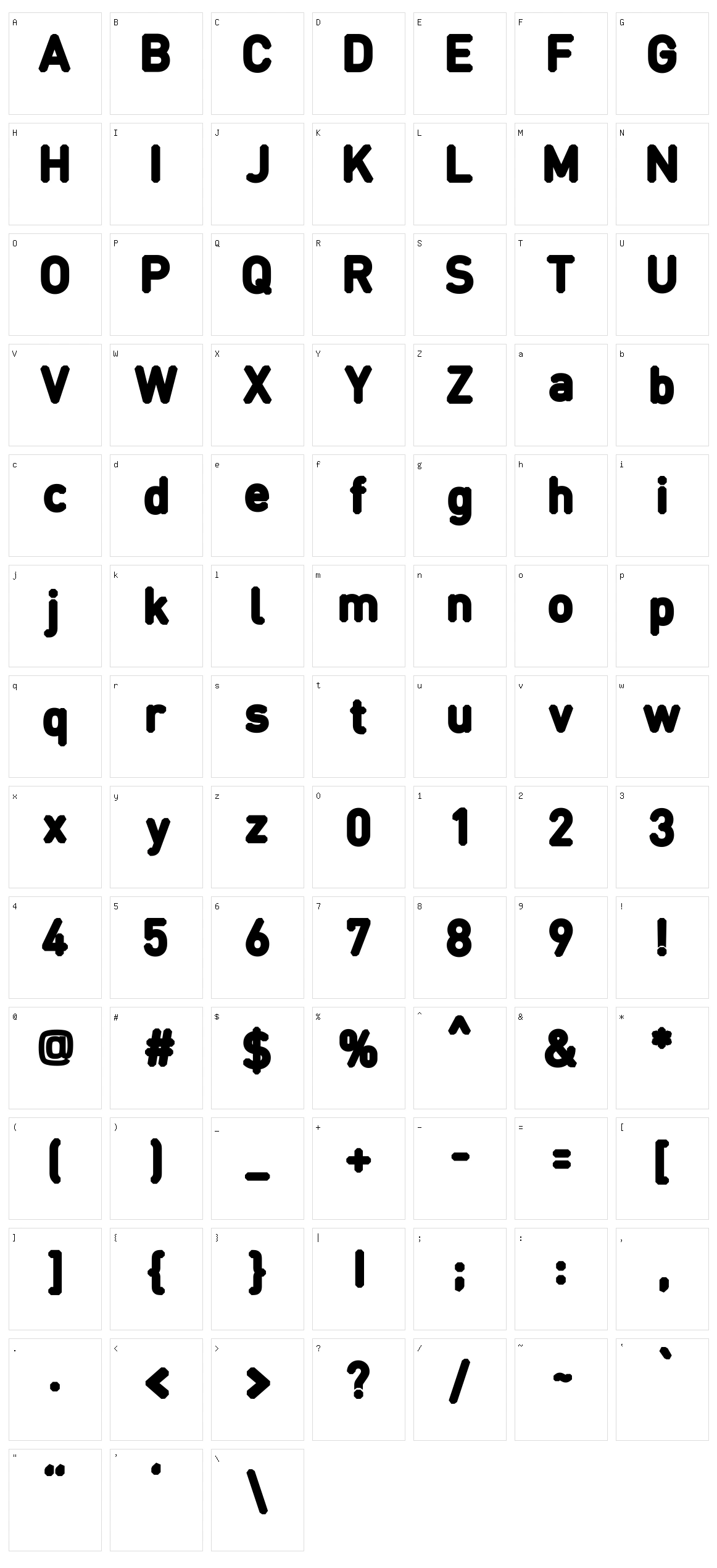 Fcraft Character Set