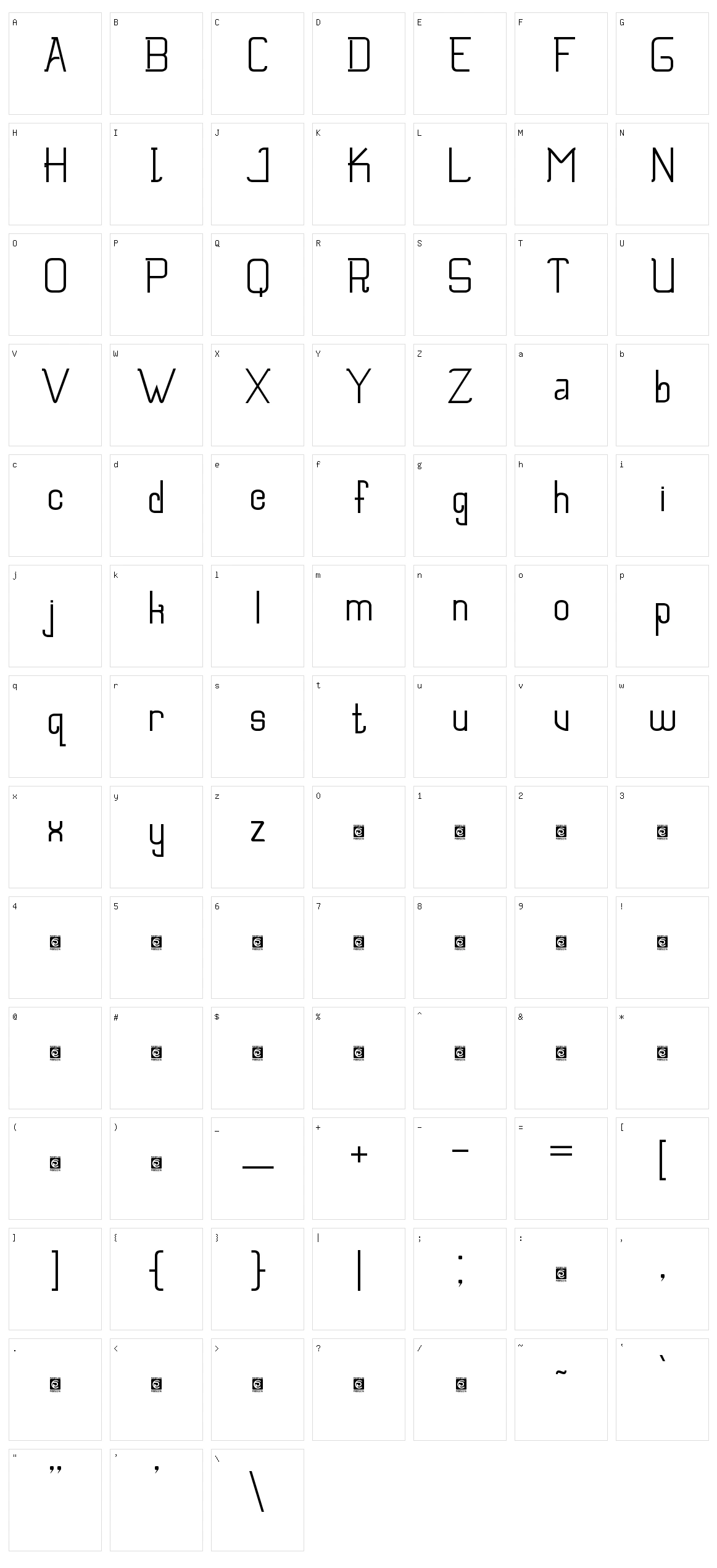 Florita Character Set