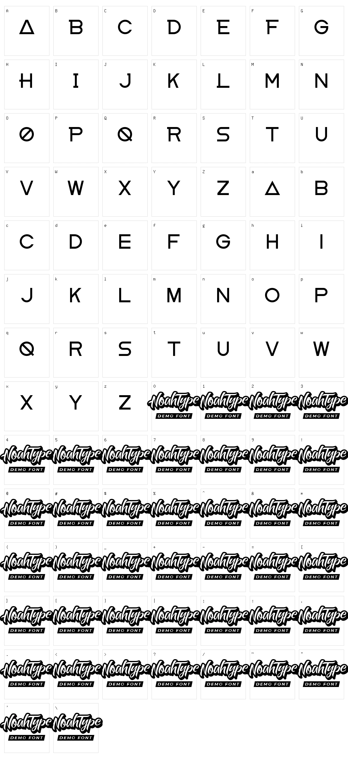 Free Stop Character Set