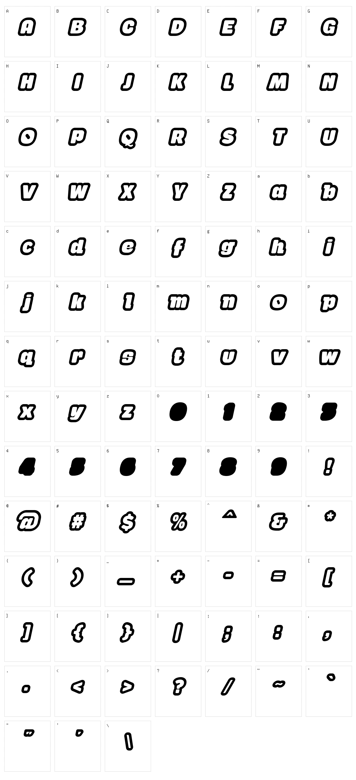 Gaban Character Set