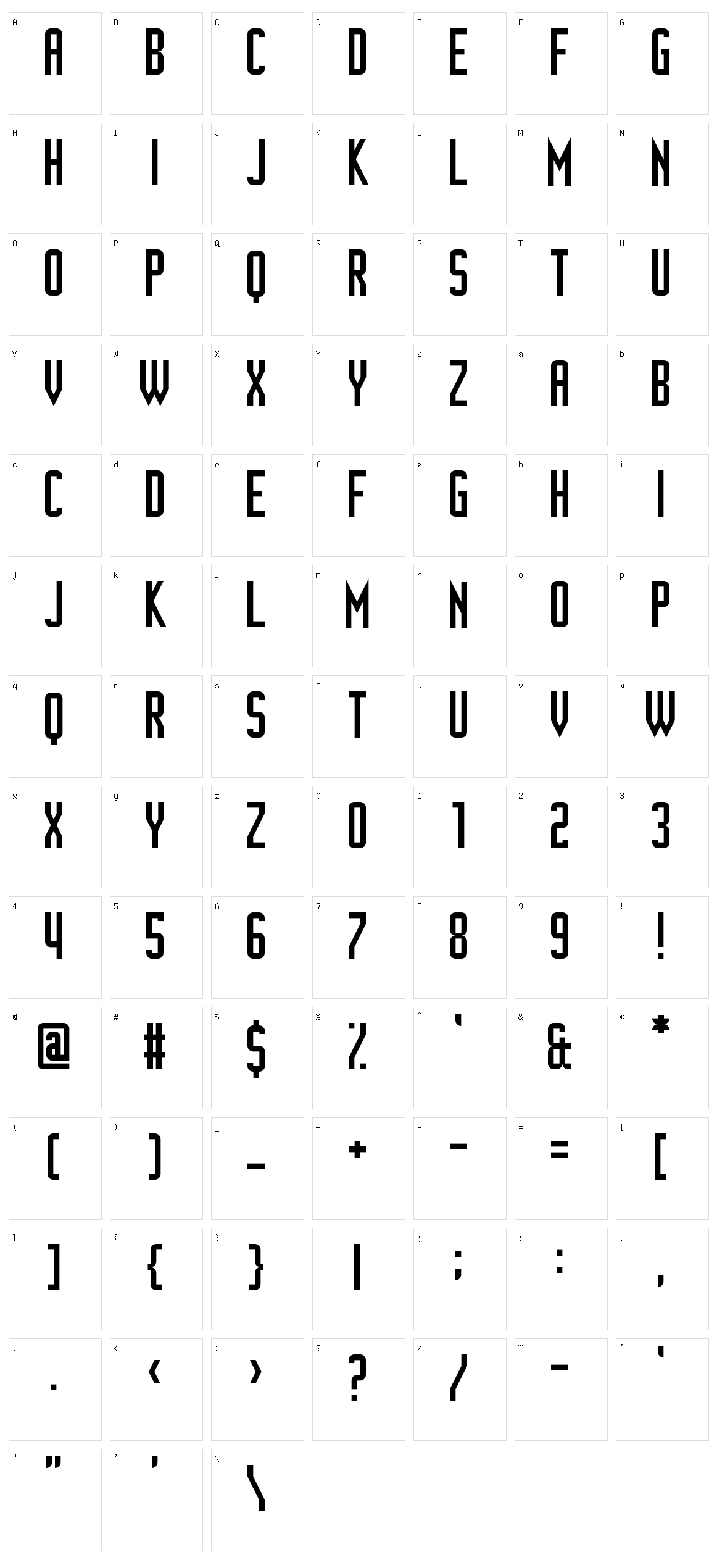 Ganymedian Character Set