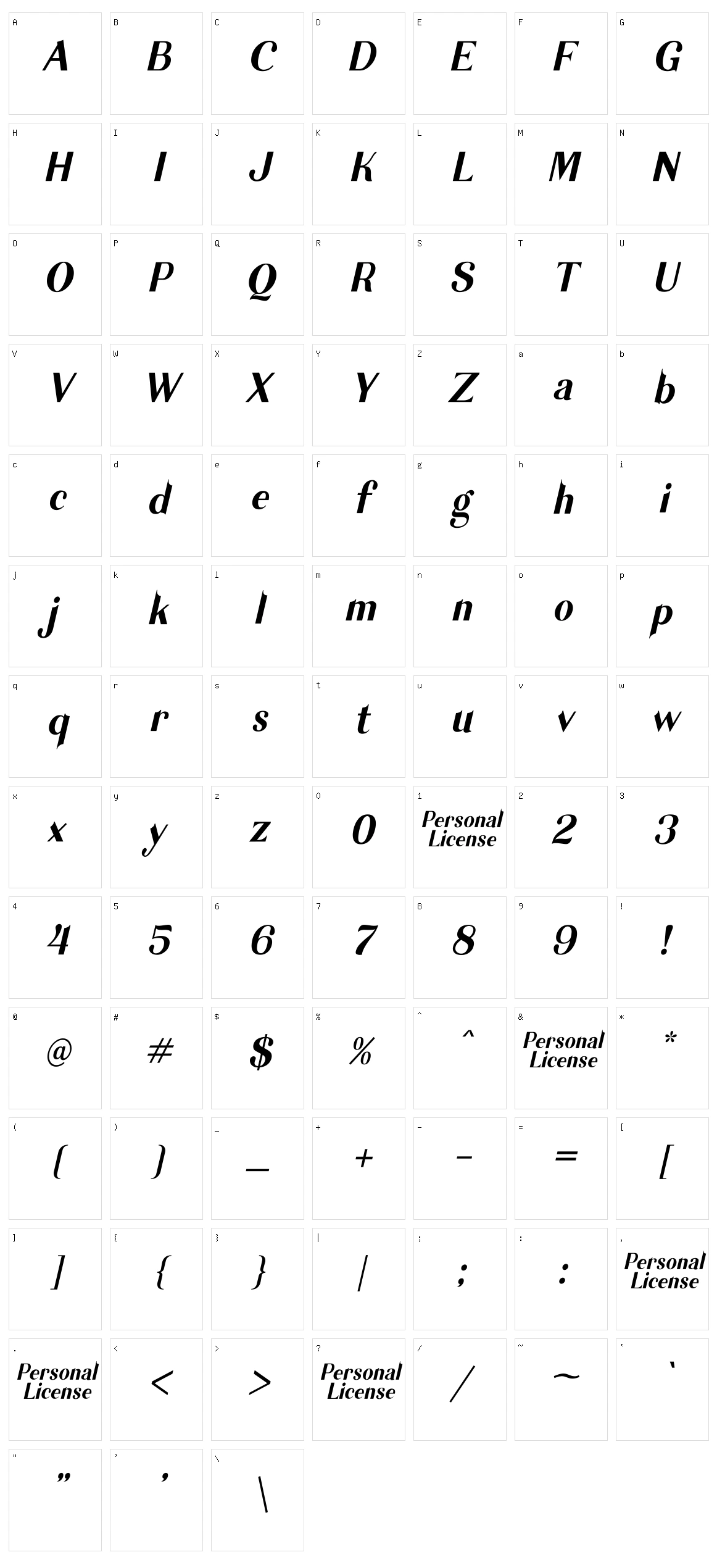 Garlic Character Set