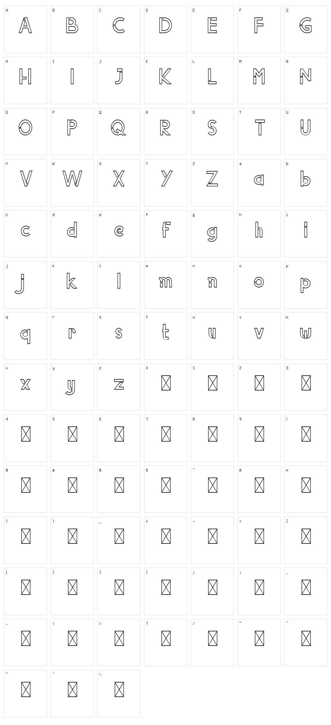 Ghostlike Character Set