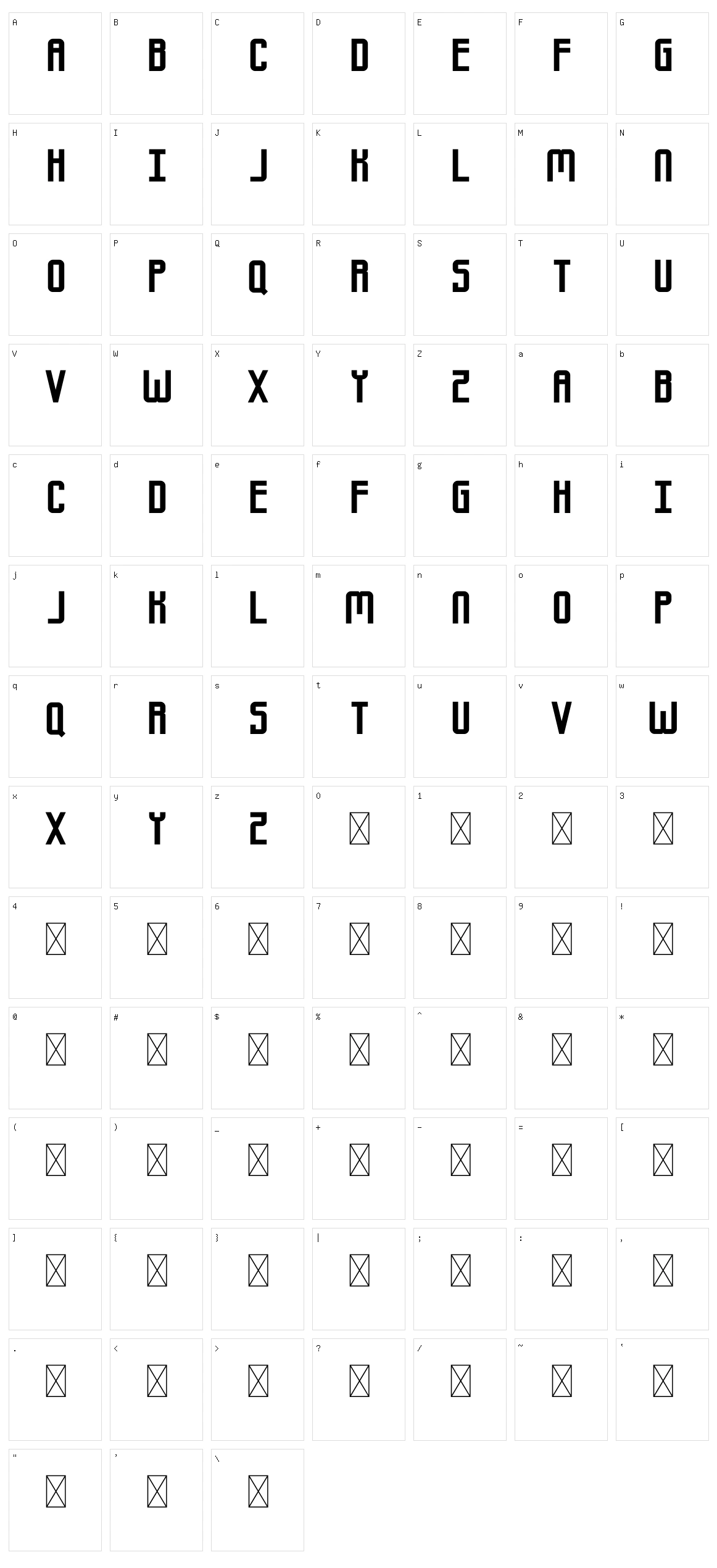 Gipfel Character Set