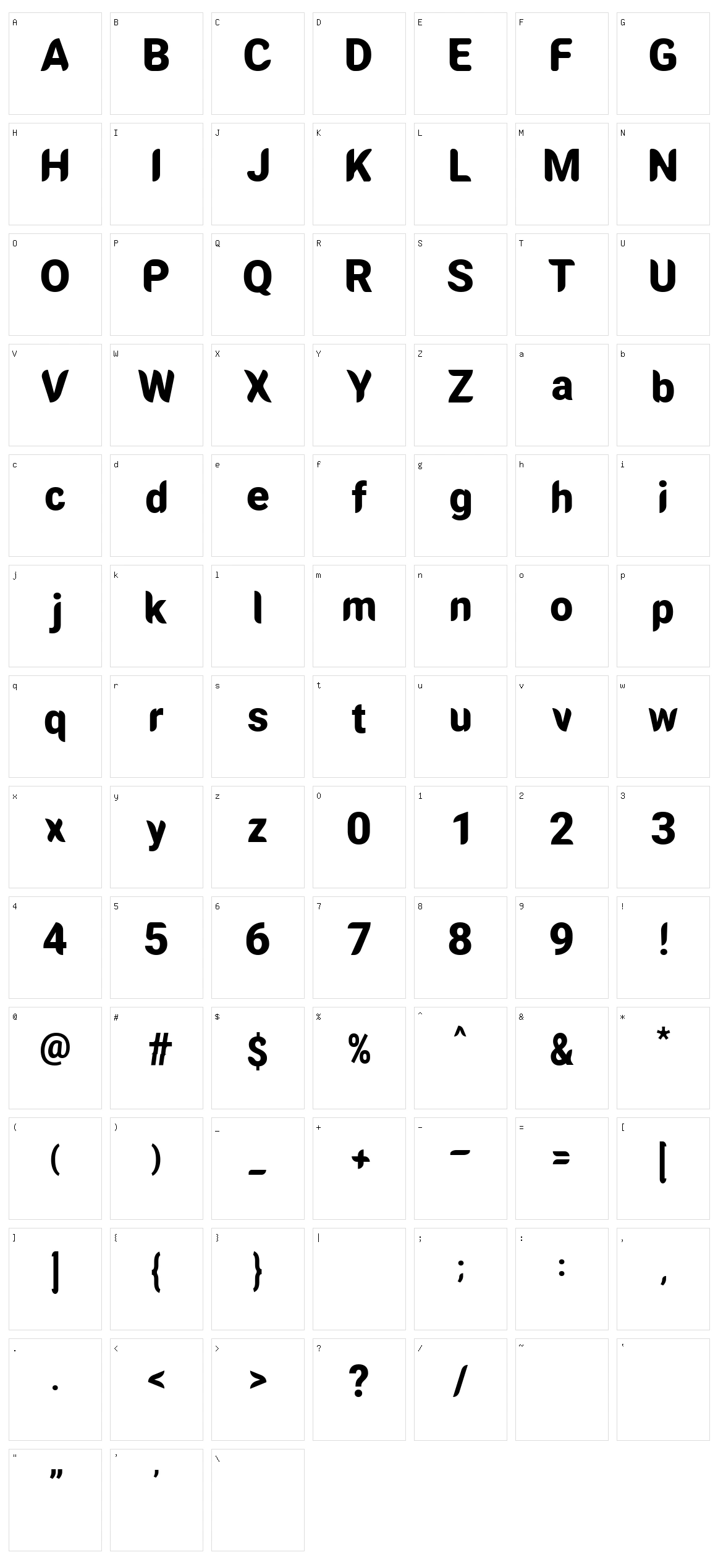Gitaluevo Character Set