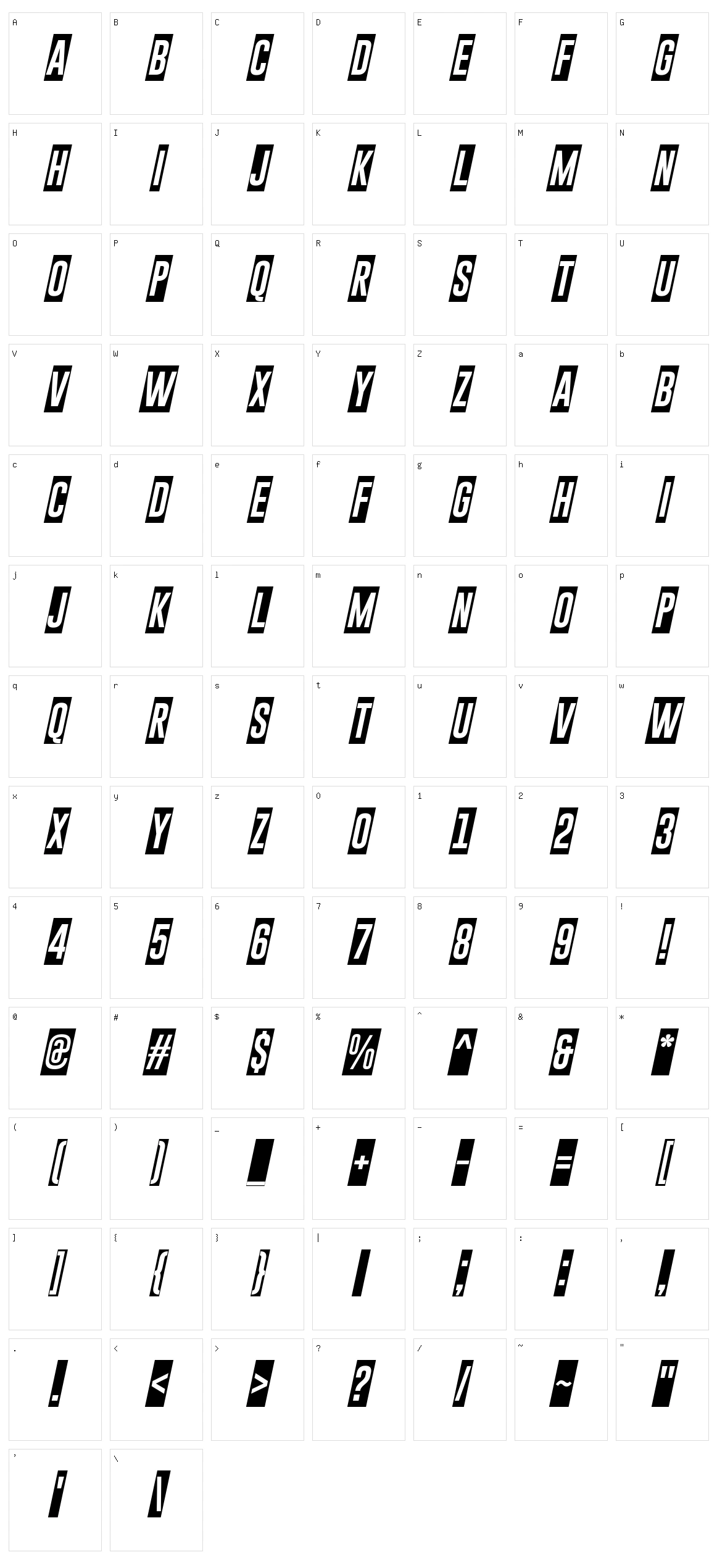 Gobold Blocky Character Set