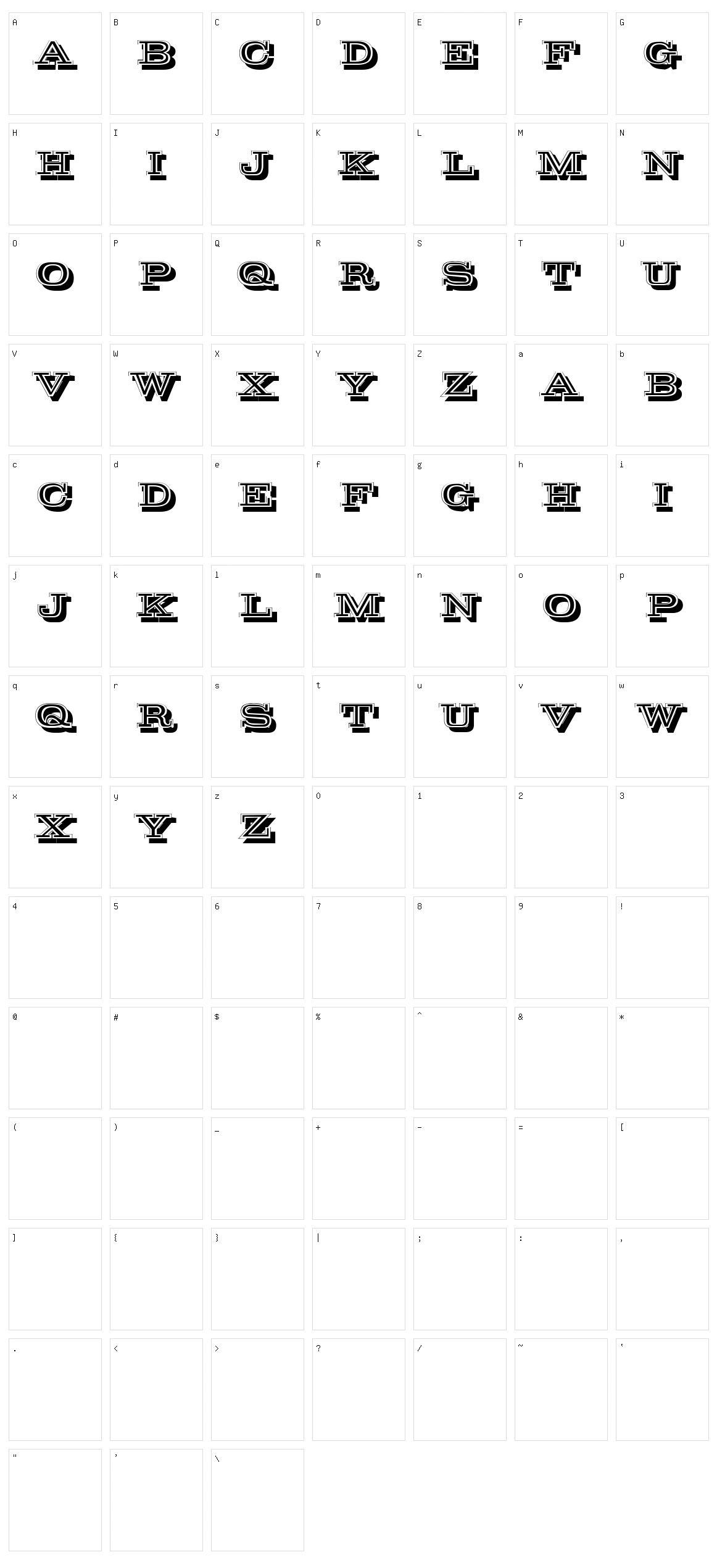 Guilty Gradient Character Set
