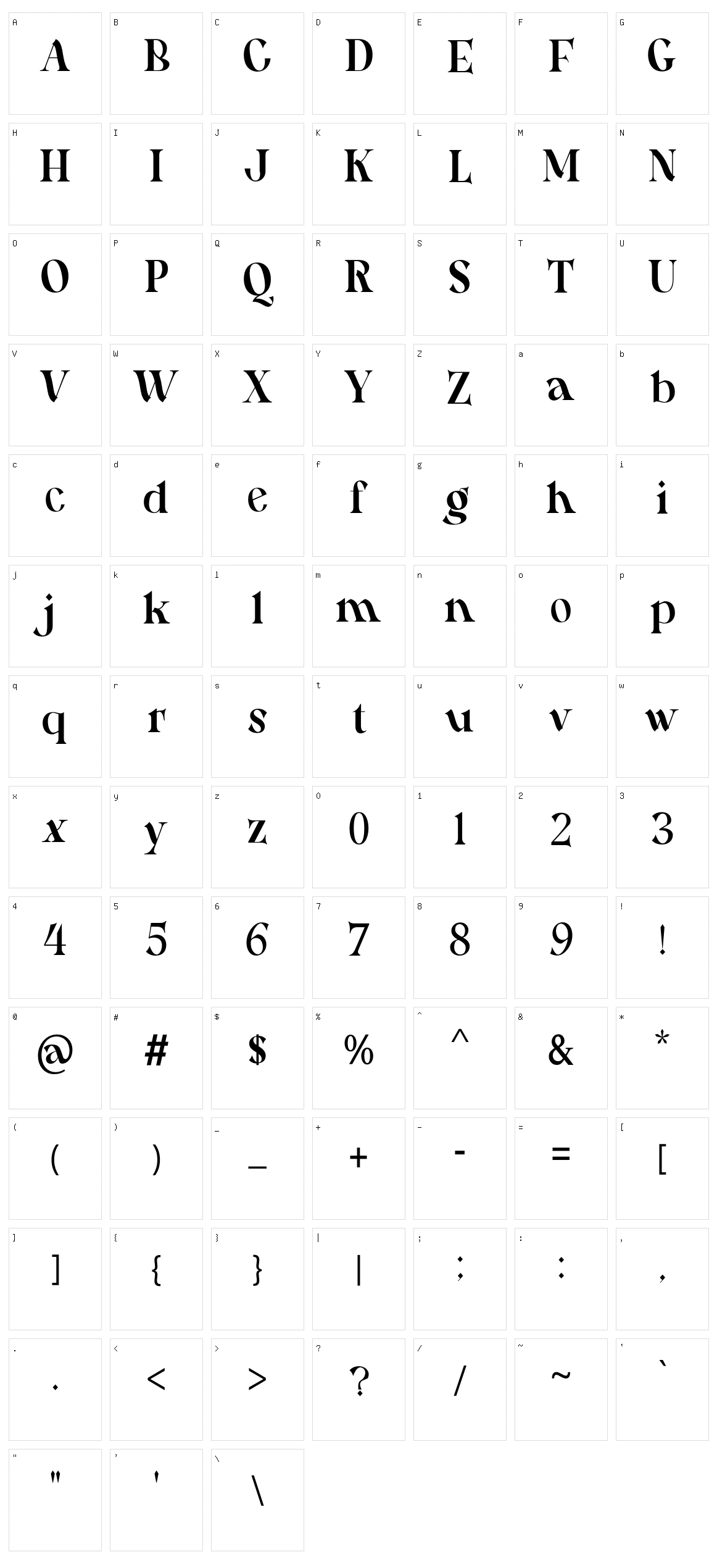 Hamachi Character Set