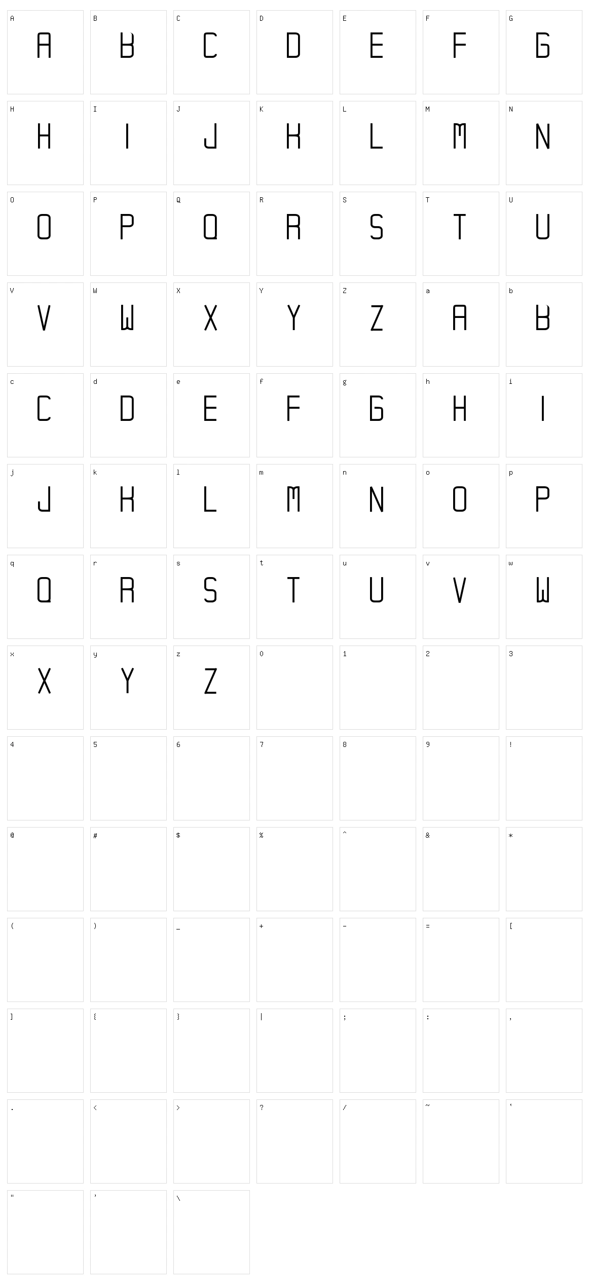 Hampura Character Set