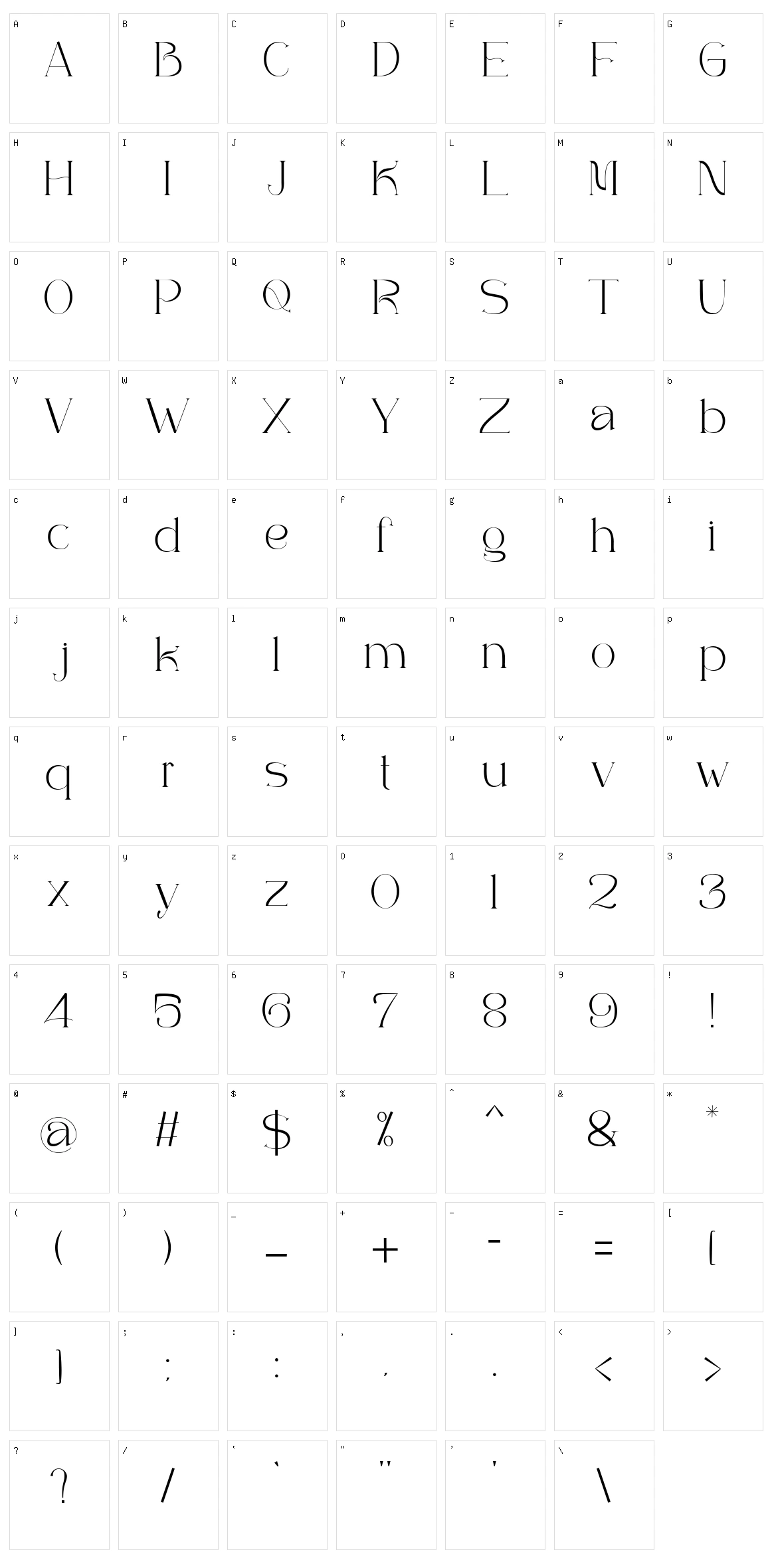 Hegiena Character Set