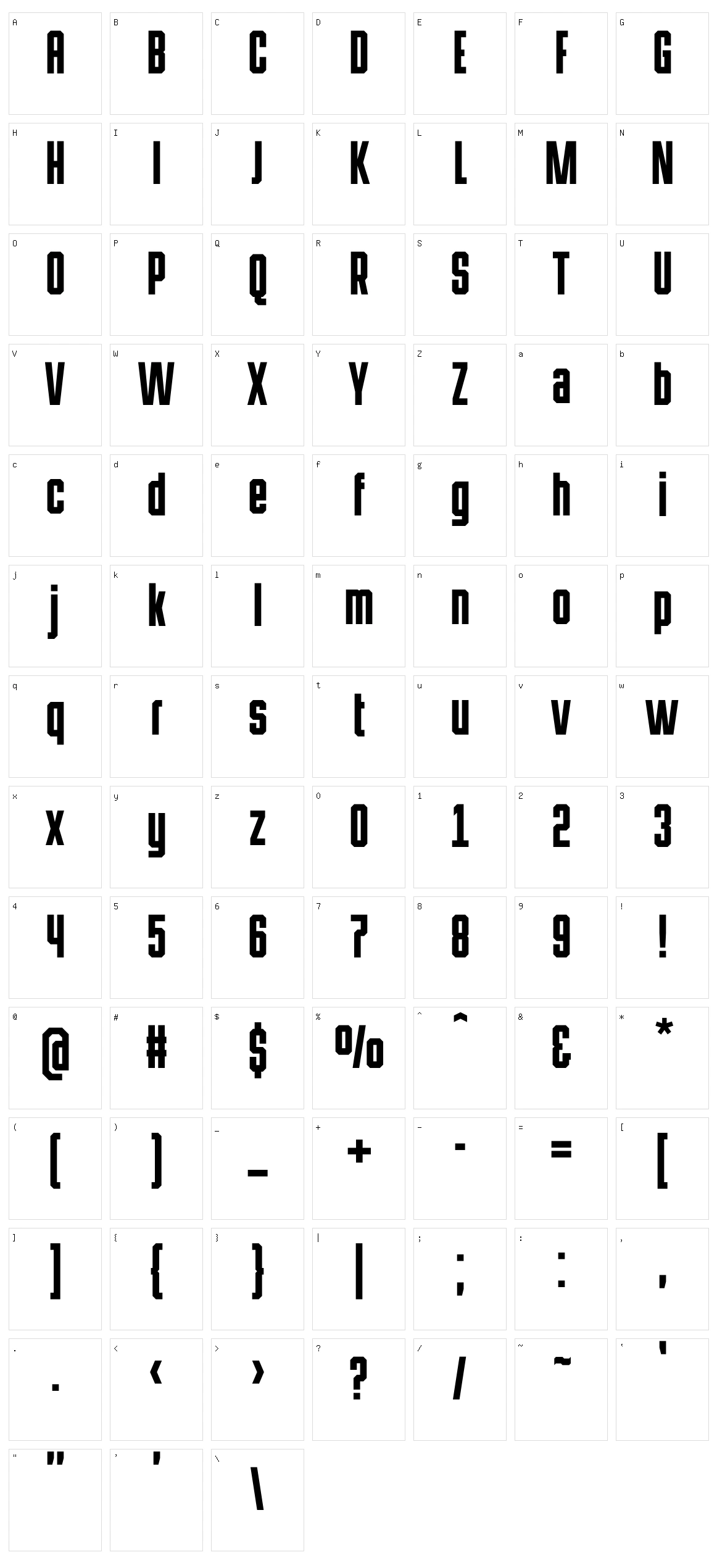 HermanoAlto Chisel Character Set