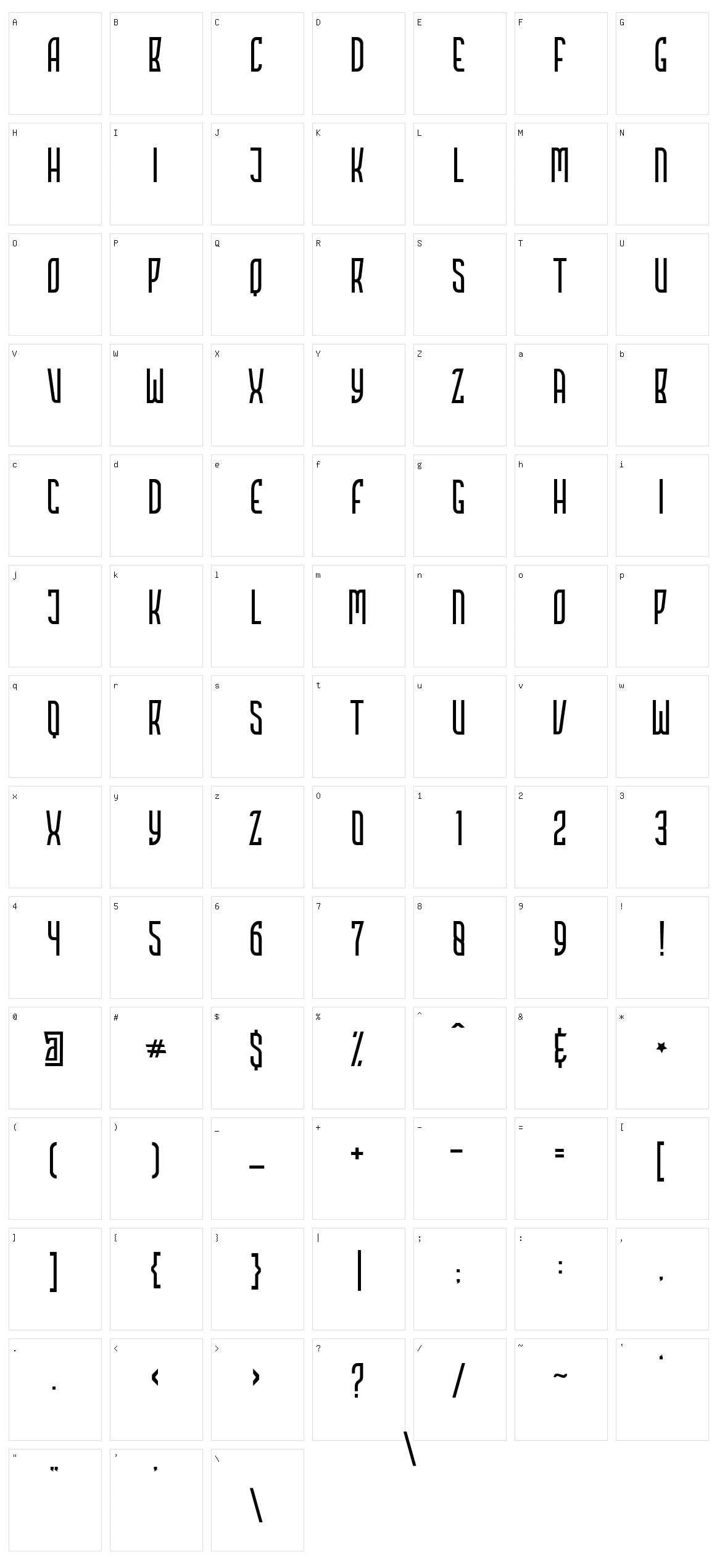 Highstories Character Set