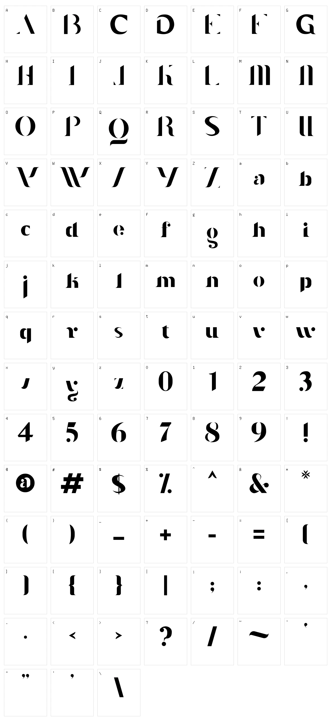 Hippu Character Set