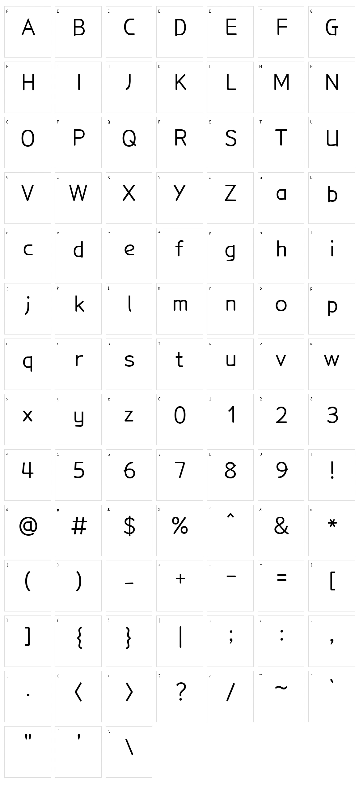 HU Mymyoh Character Set