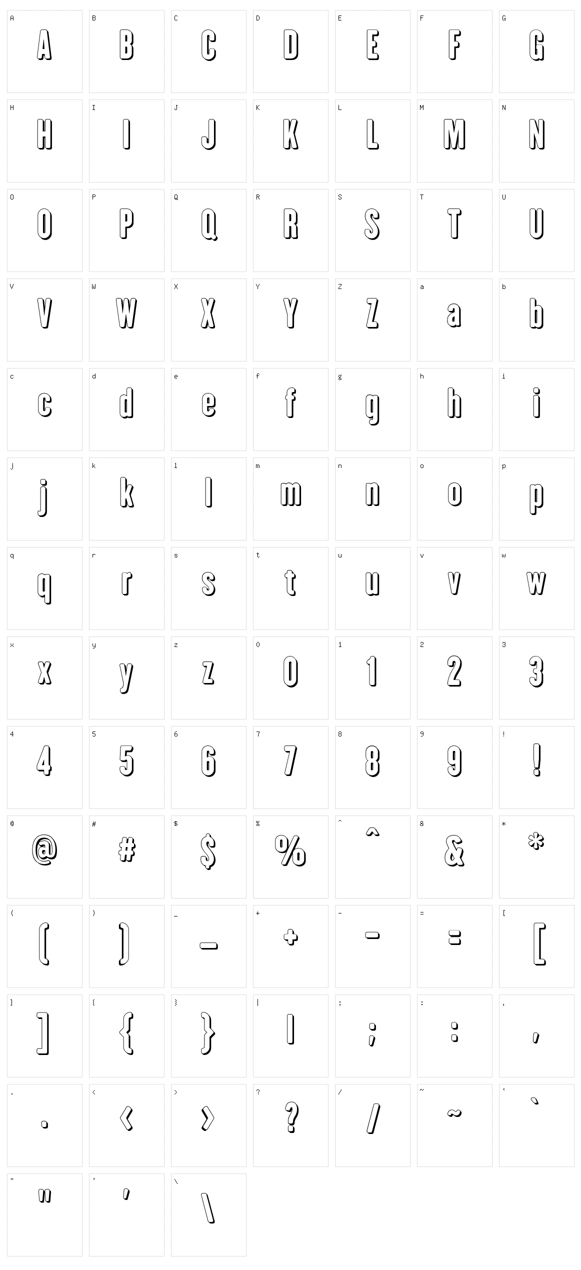 I am Hueca Character Set