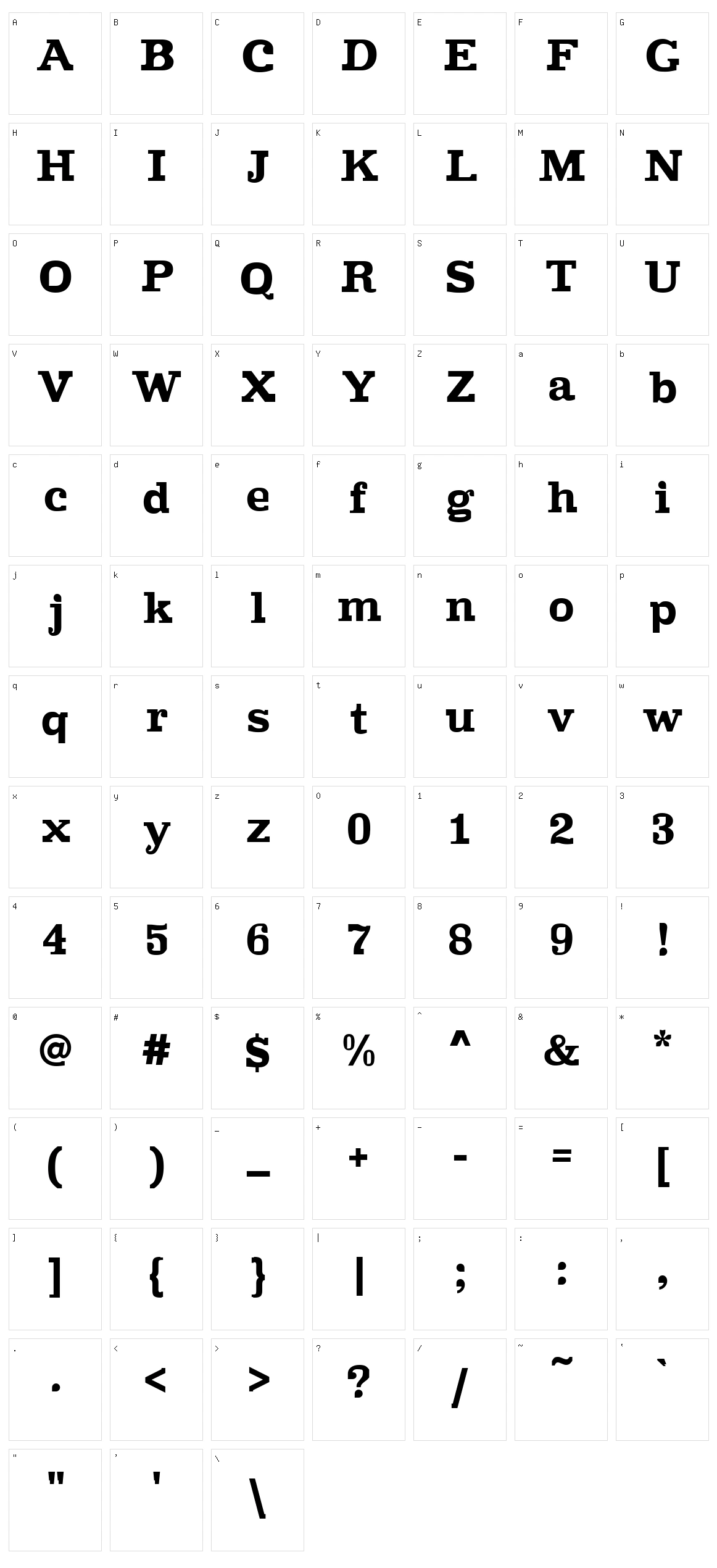 Improvisation Character Set