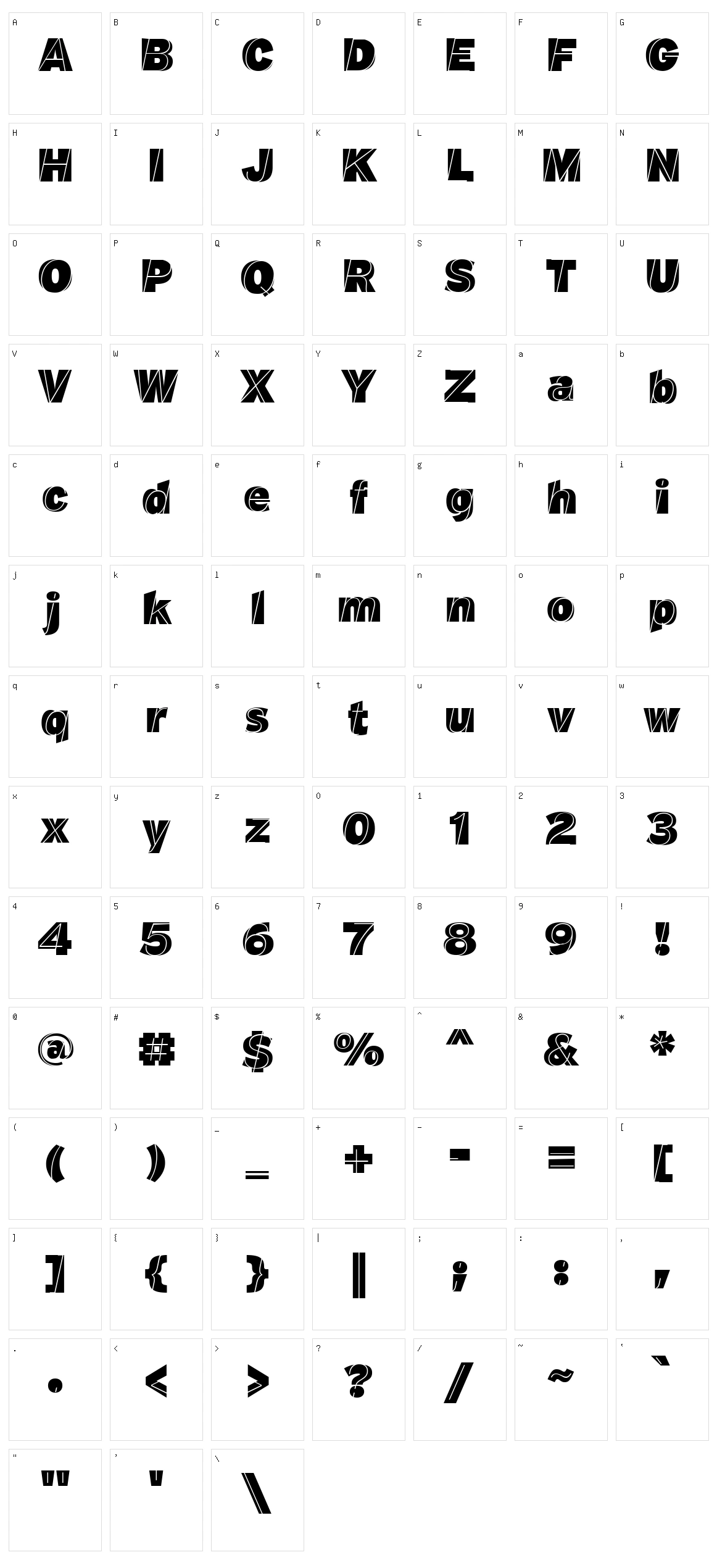 J.M. Nexus Grotesque Character Set