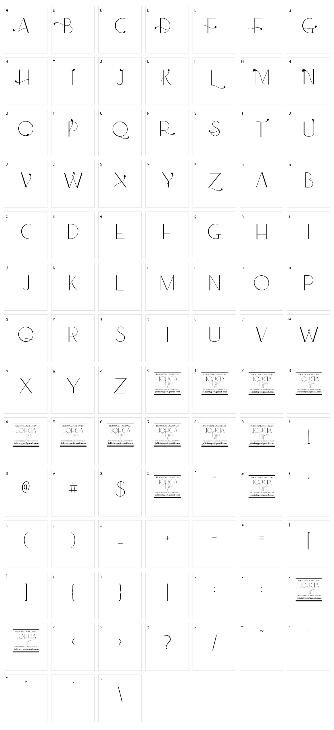 Jello Chlour Character Set