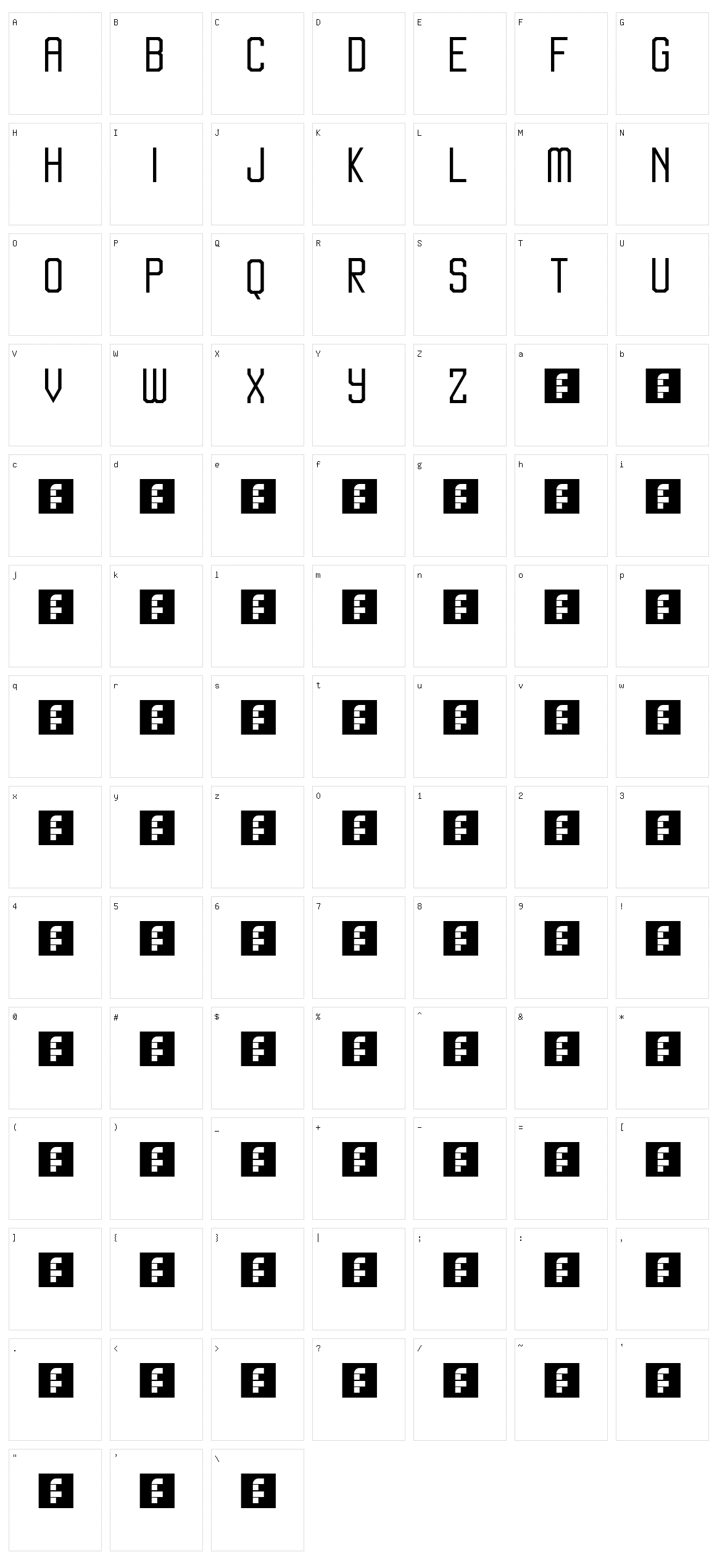 Jersey Slim Character Set