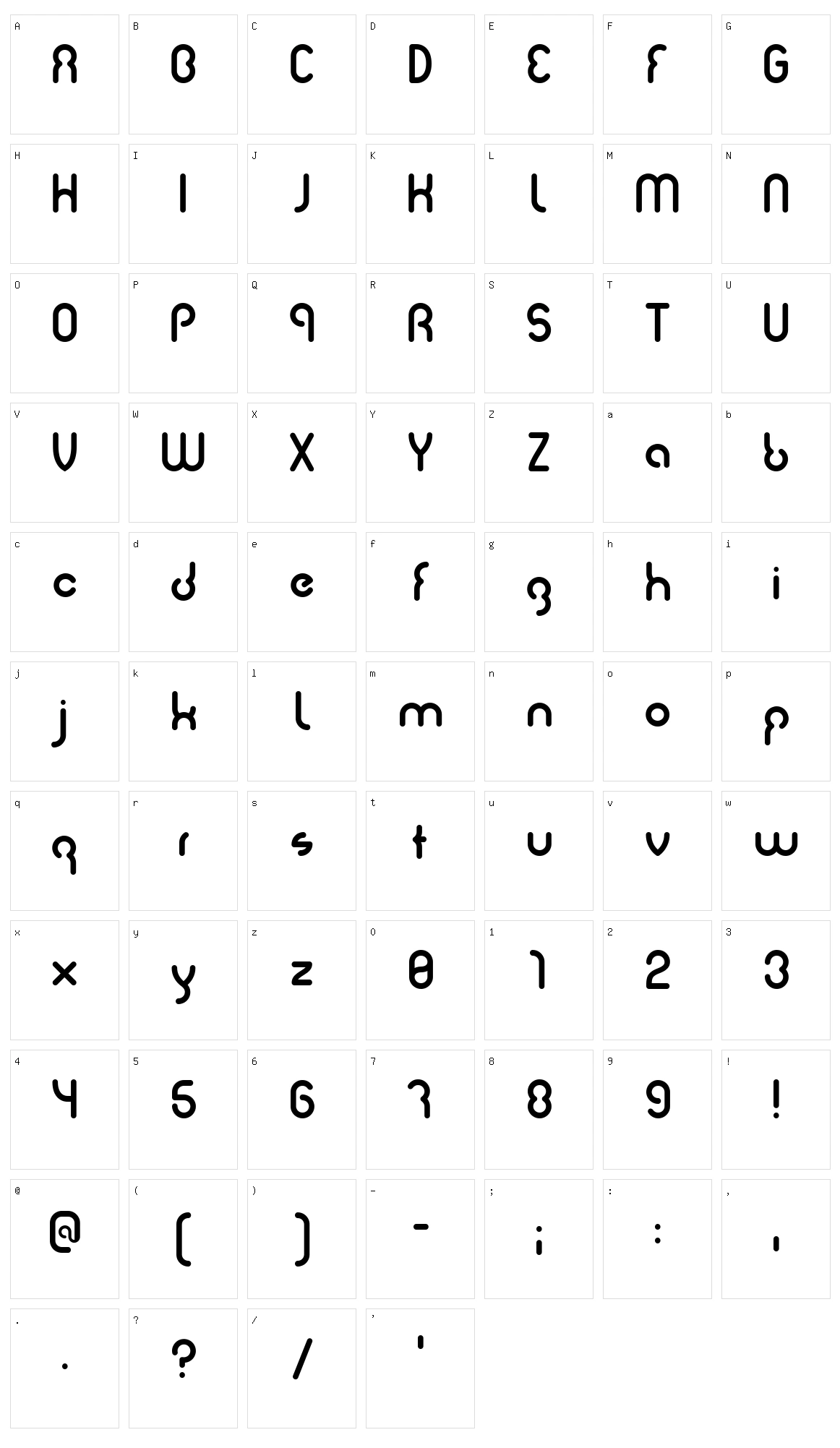 Judit Character Set