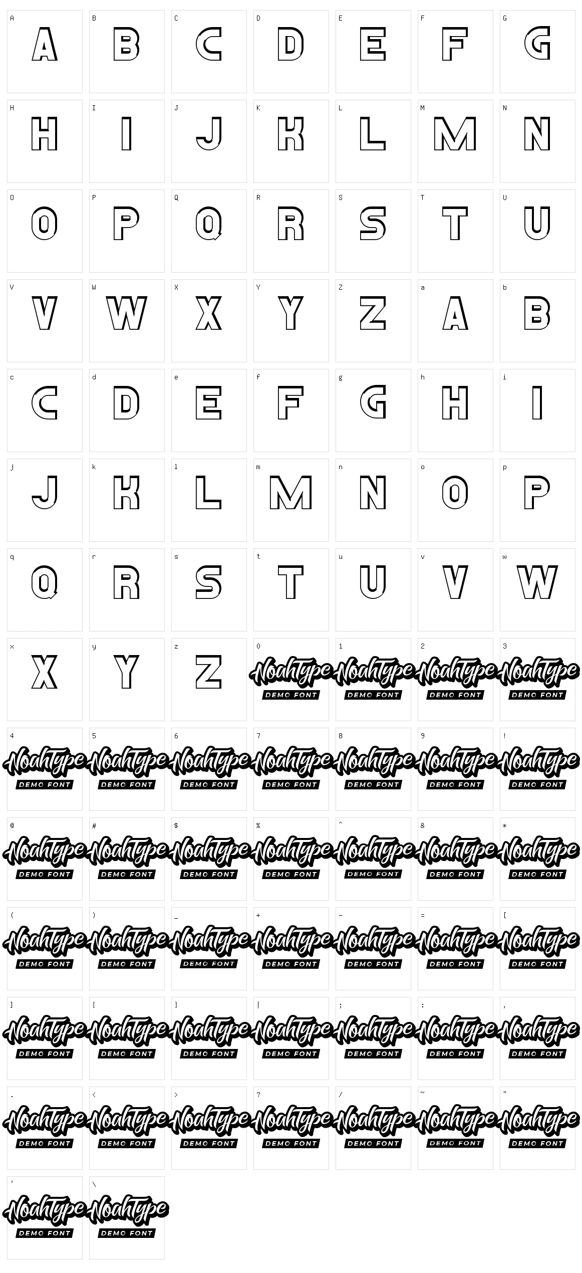 Jumpoff Character Set