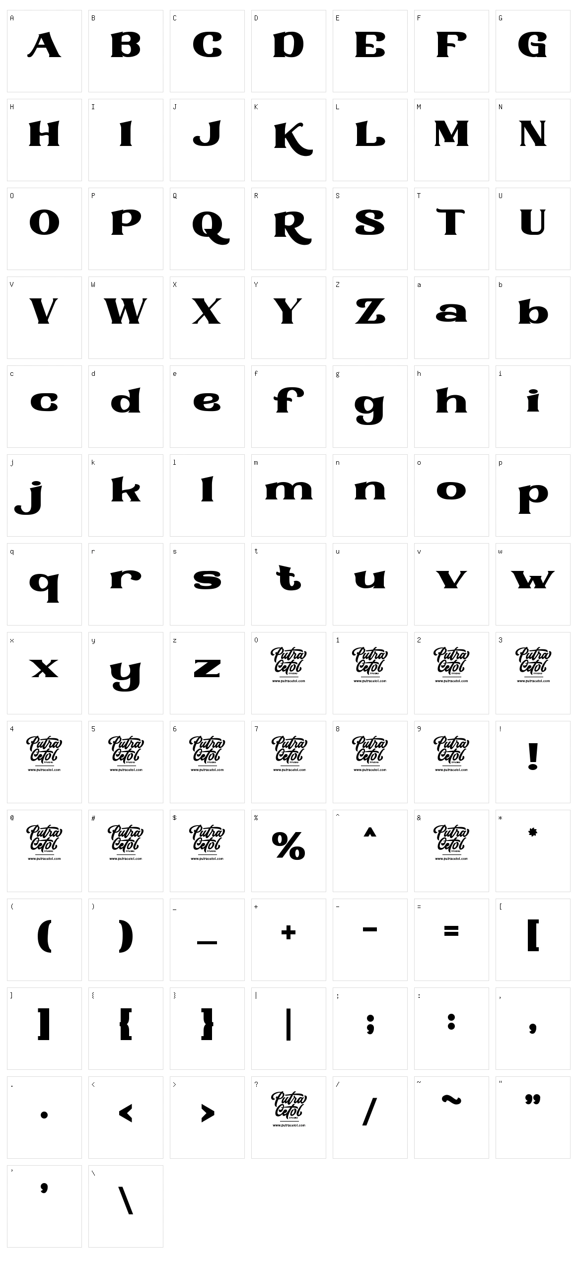 Kharinniswa Character Set