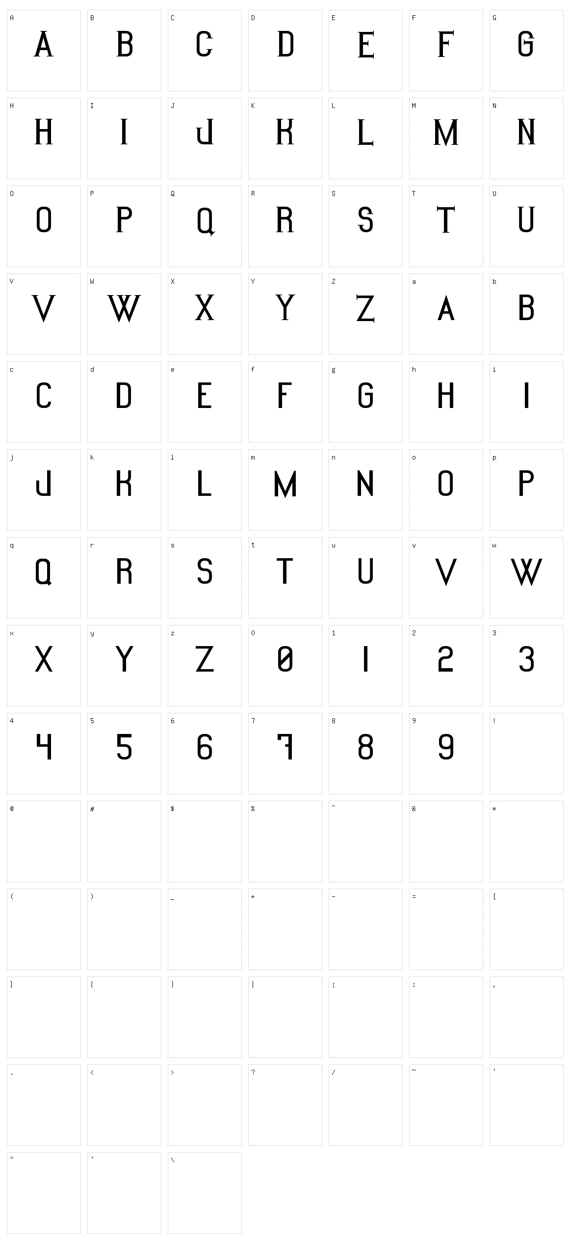 Kiona Character Set