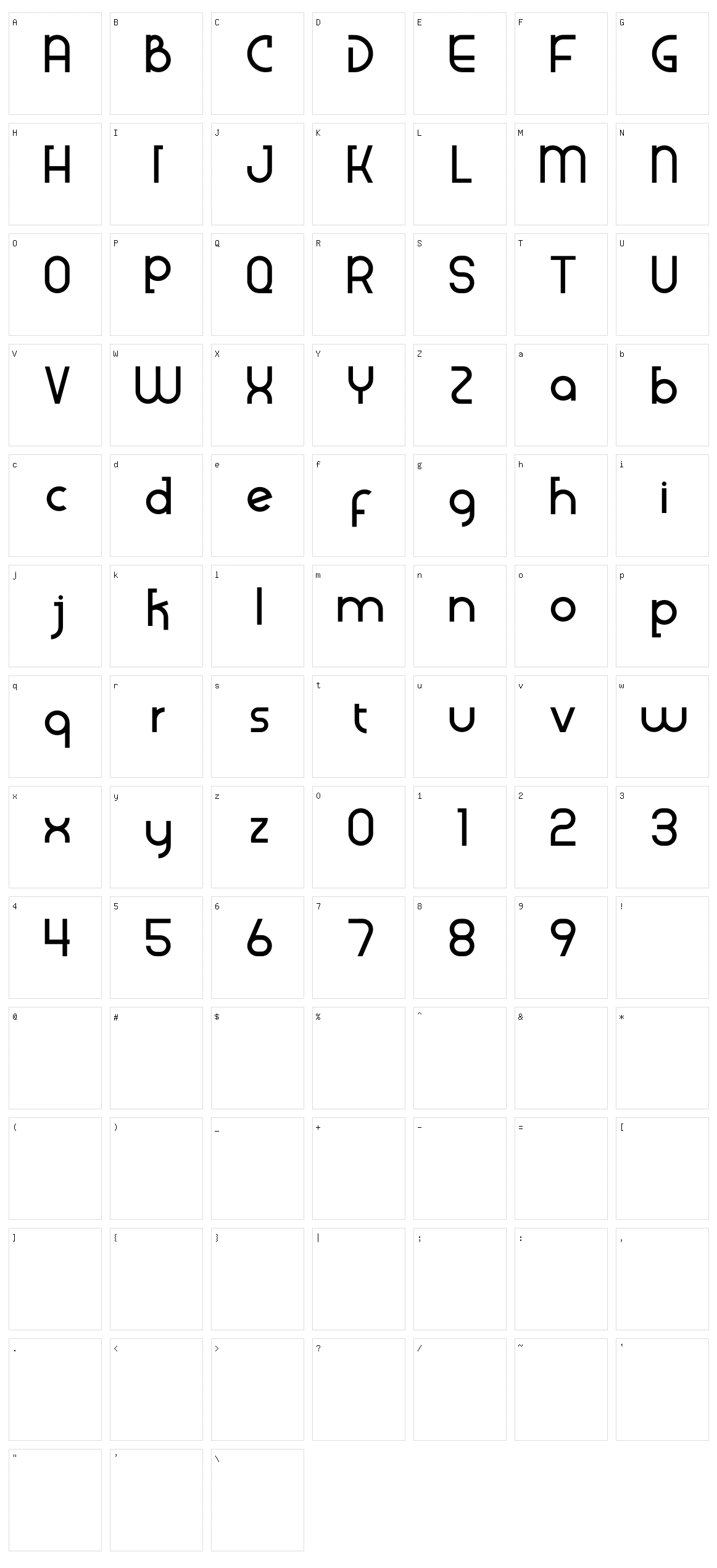 Klenik Character Set