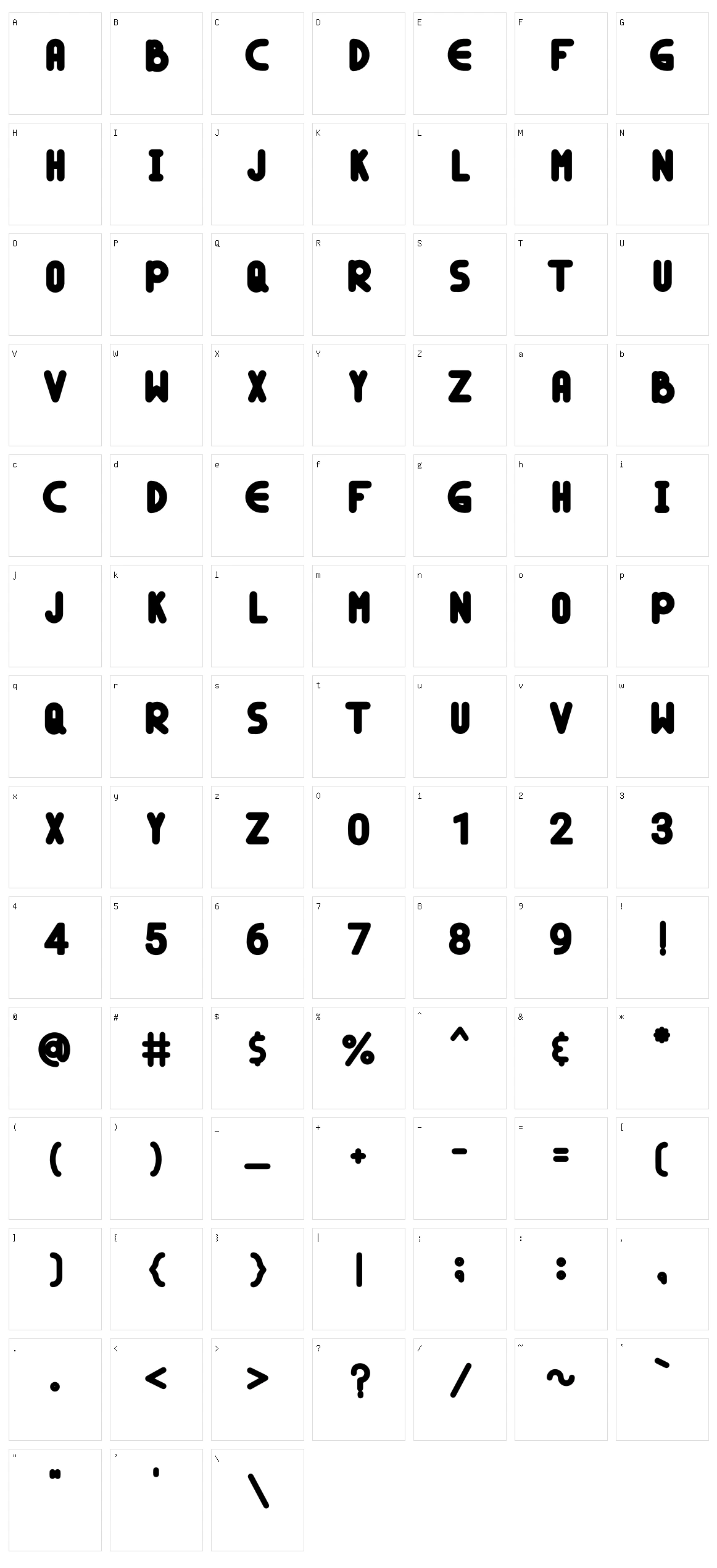 Kontana Character Set