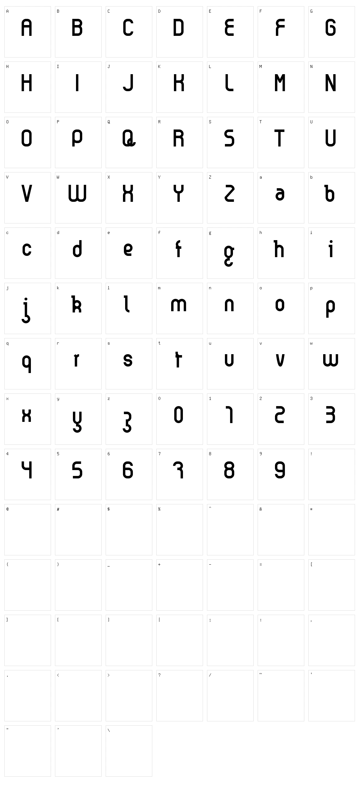 Kyma Character Set