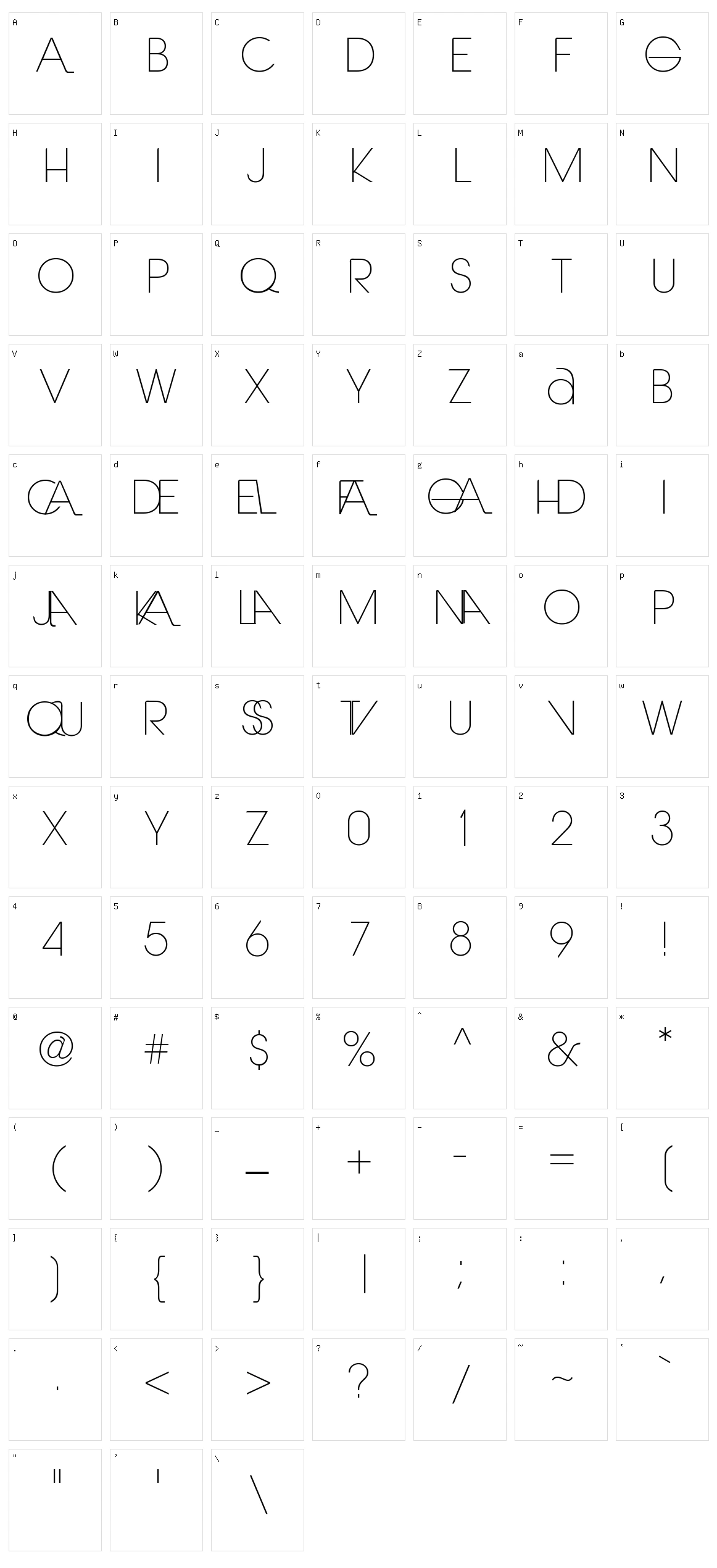 Laranjha Pro Fraco Character Set