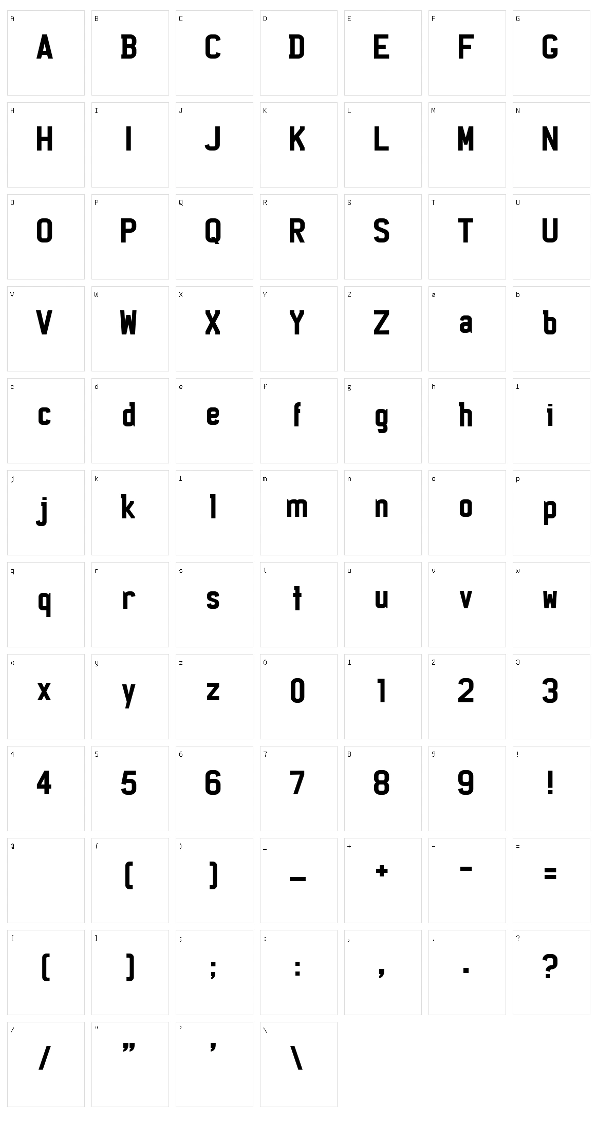 Licenz Plate Character Set
