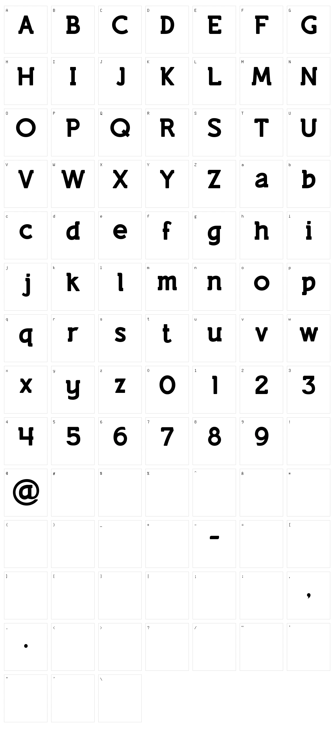 Lifestyle Marker M54 Character Set
