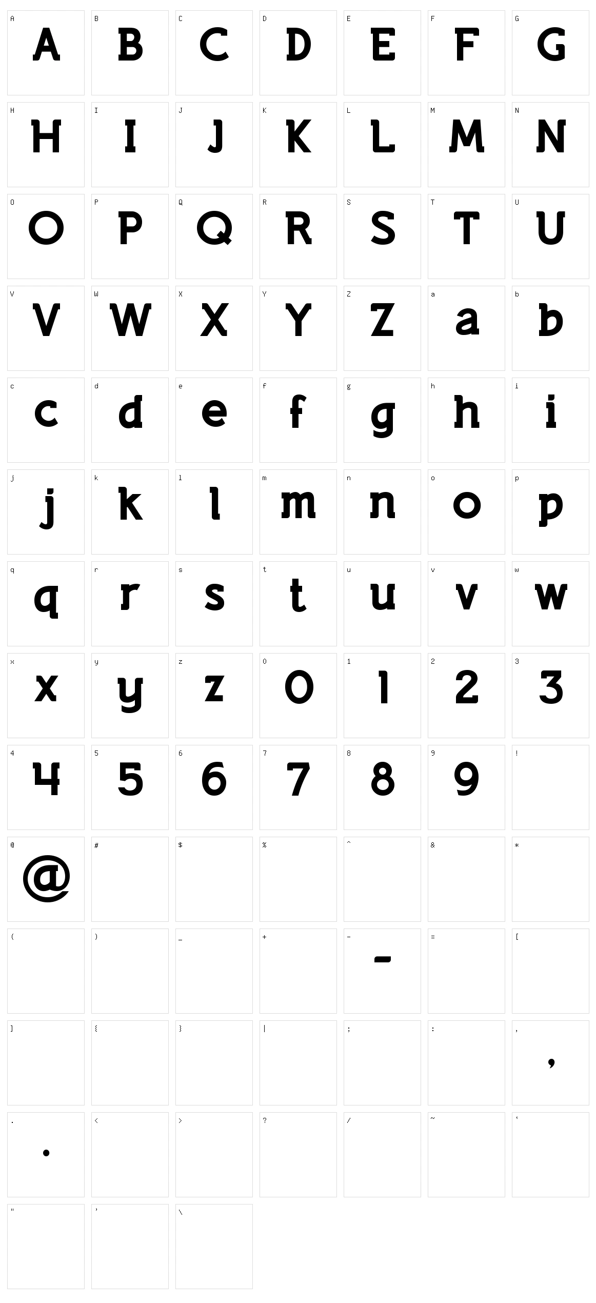 Lifestyle Rounded M54 Character Set