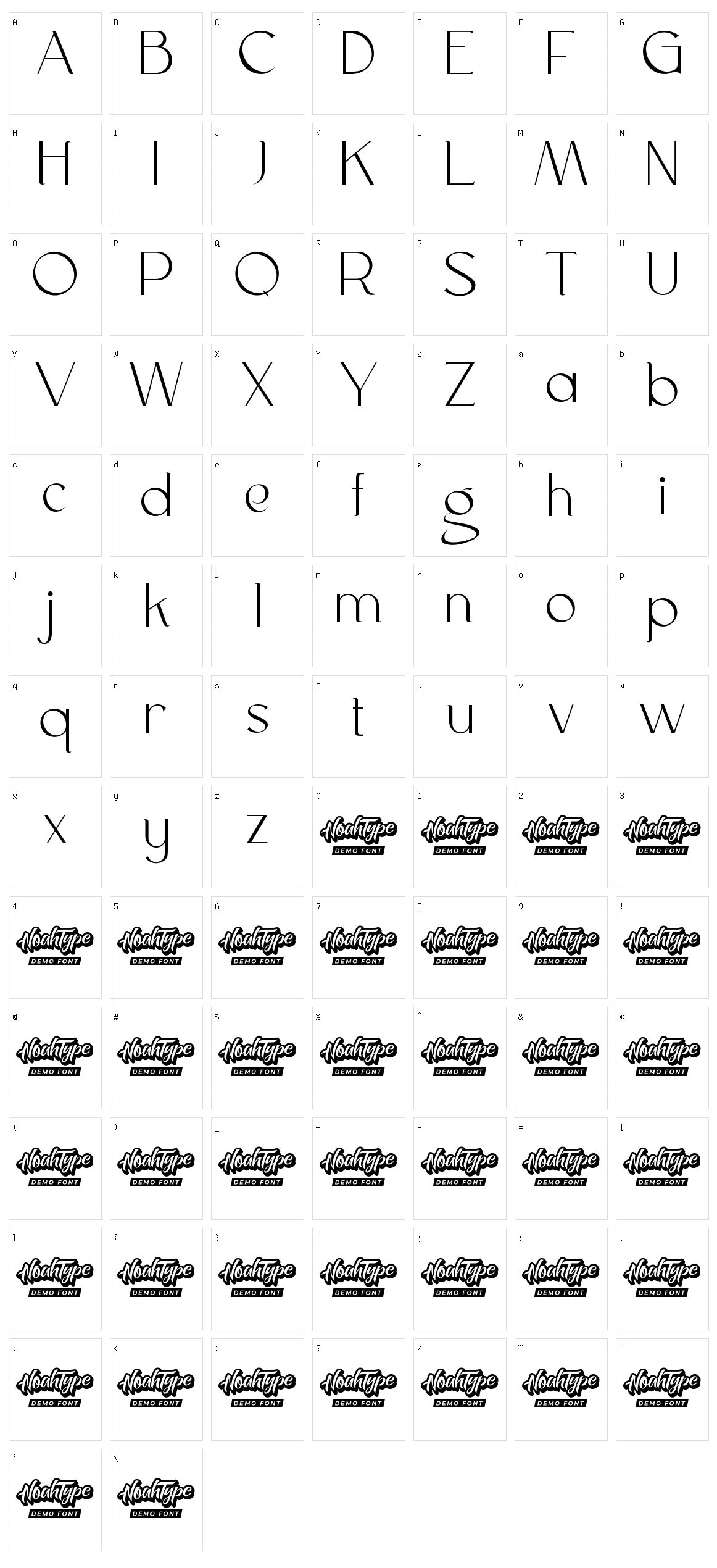 Lonely Station Character Set