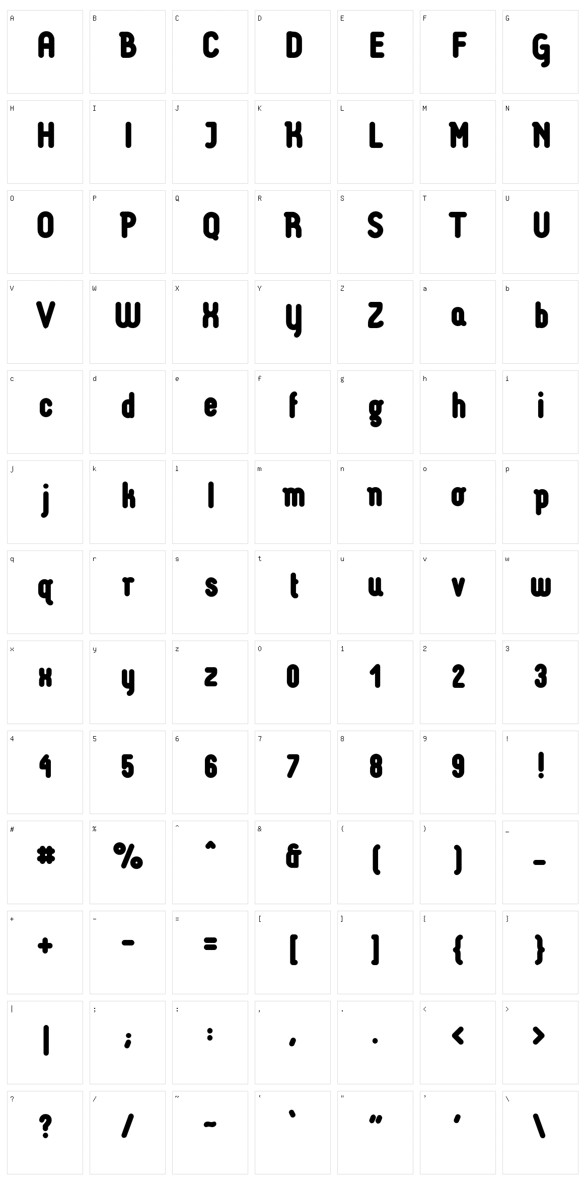 Luco Sans Character Set