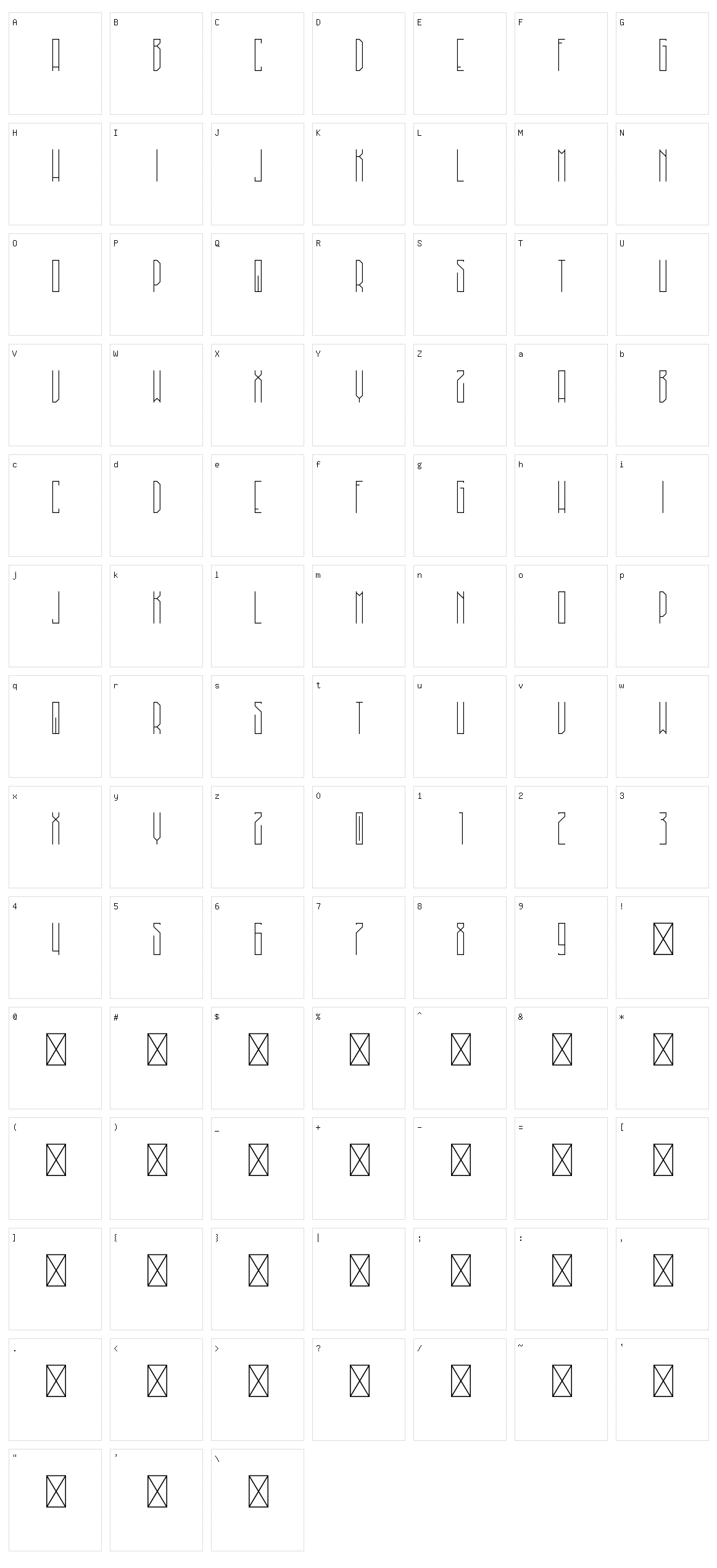 MadHouse Sans Character Set