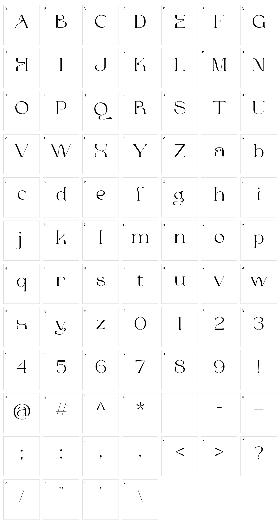 Maigre Character Set