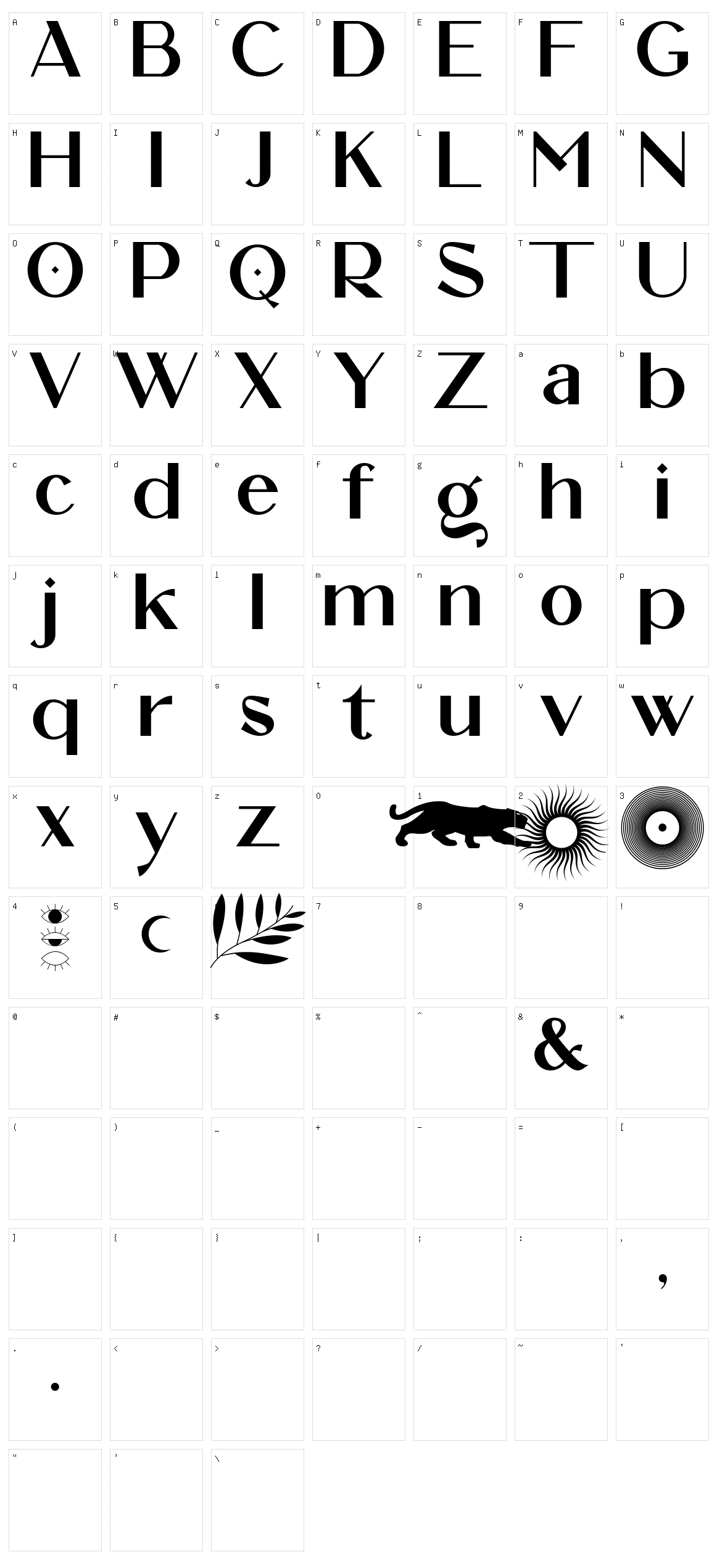 Marde Sauve Character Set