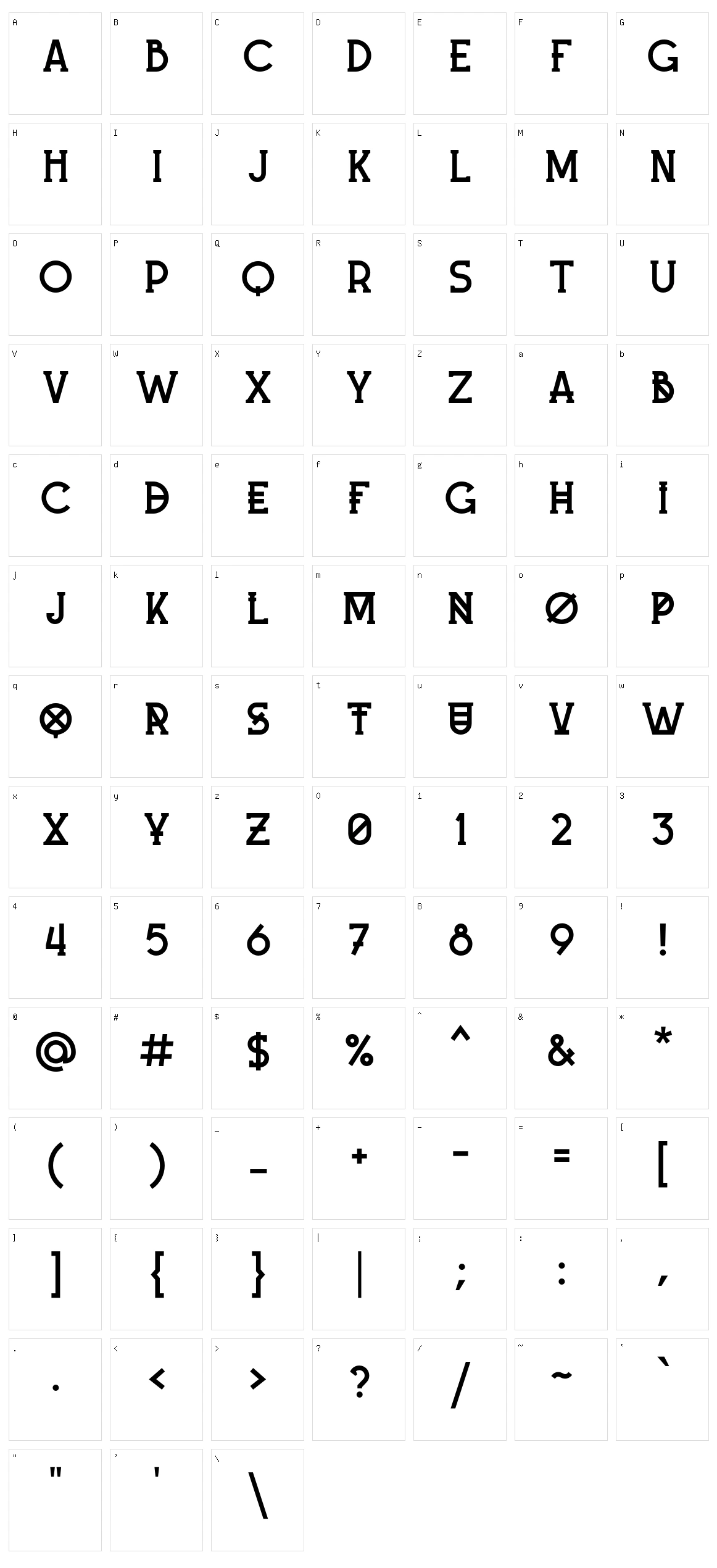 Mash-Up Character Set