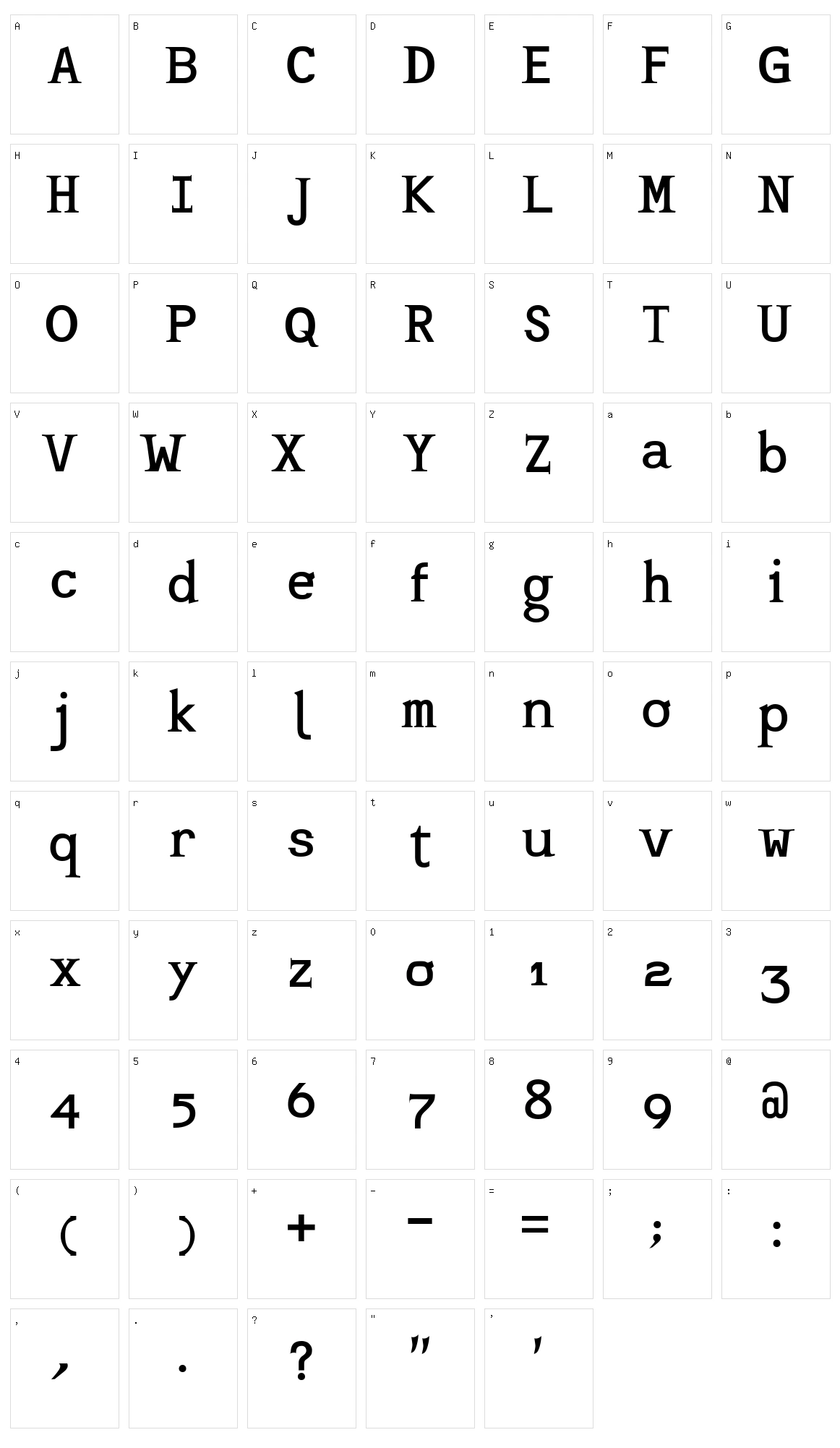 Mashburn Character Set