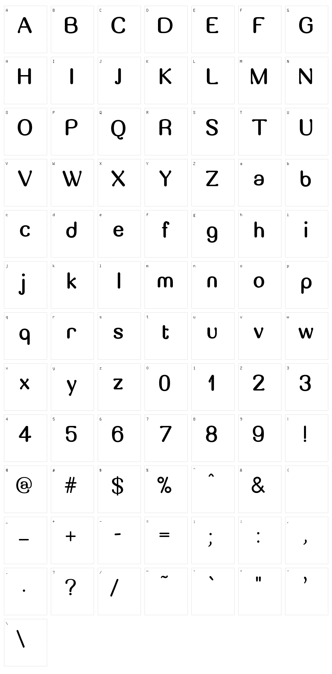 Massa Character Set