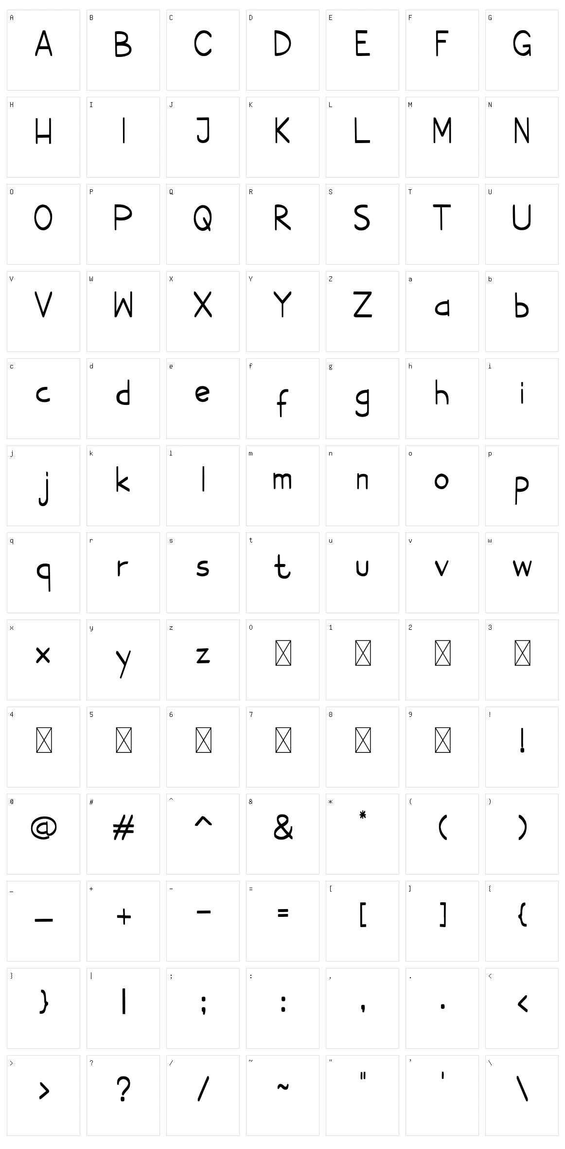 Maven Character Set